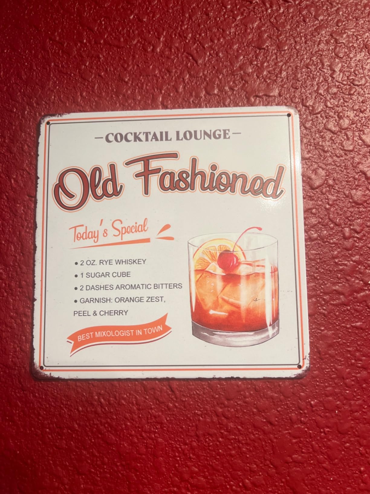 Cocktail Poster Prints Tin Signs Set, Set of 12 (8''x8''), Cocktail Recipes Signs Decoration Bar Accessories Vintage Hanging Crafts Home Kitchen Pub Man Cave Wall Art Decor customer photo 1