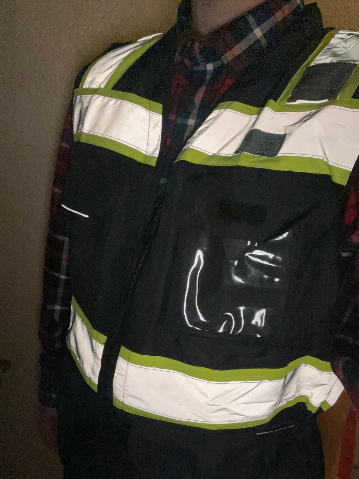 JKSafety Hi-Vis Unisex Surveyor Safety Vest Heavy Duty PPE Inner Pockets ANSI/ISEA Compliant customer photo 1