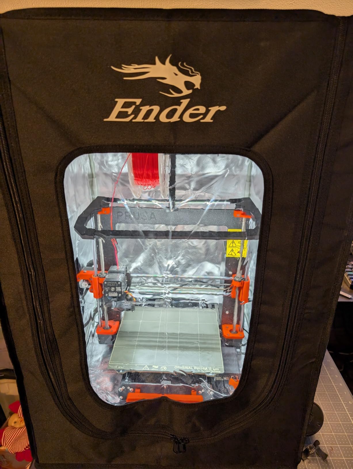 Official 3D Printer Enclosure, Constant Temperature Protective Cover Fireproof Dustproof 480 x 600 x 720mm for Ender 3 V3 SE/Ender 3/Ender 3 V2/Ender 3 V2 Neo/Ender 3Pro/Ender 3Neo/Ender 3S customer photo 1