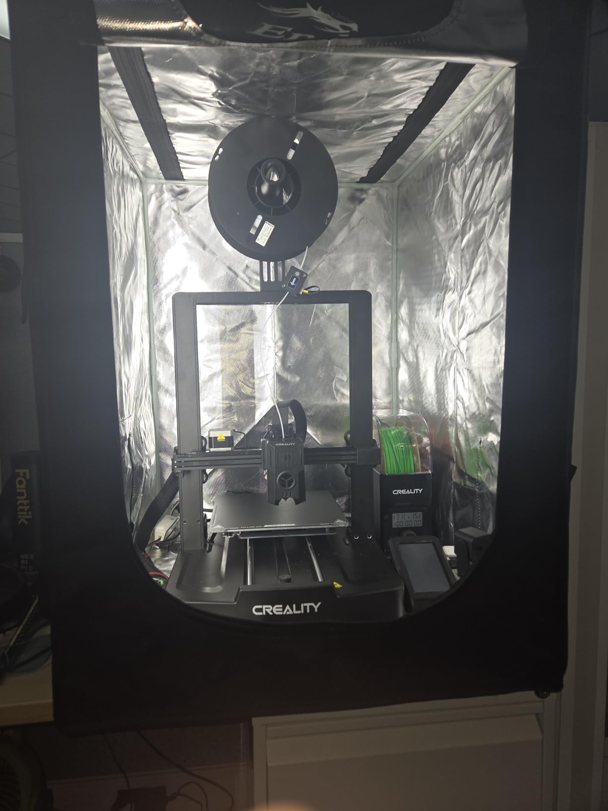 Official 3D Printer Enclosure, Constant Temperature Protective Cover Fireproof Dustproof 480 x 600 x 720mm for Ender 3 V3 SE/Ender 3/Ender 3 V2/Ender 3 V2 Neo/Ender 3Pro/Ender 3Neo/Ender 3S customer photo 2