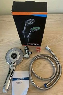 LED Shower Head Color Changing, Shower Head High Pressure with Hose | Water Saving Spray Showerheads, Discoloration Warning, Water Temperature Display, 3 Spray Modes, Easy to Install, Chrome customer photo 1