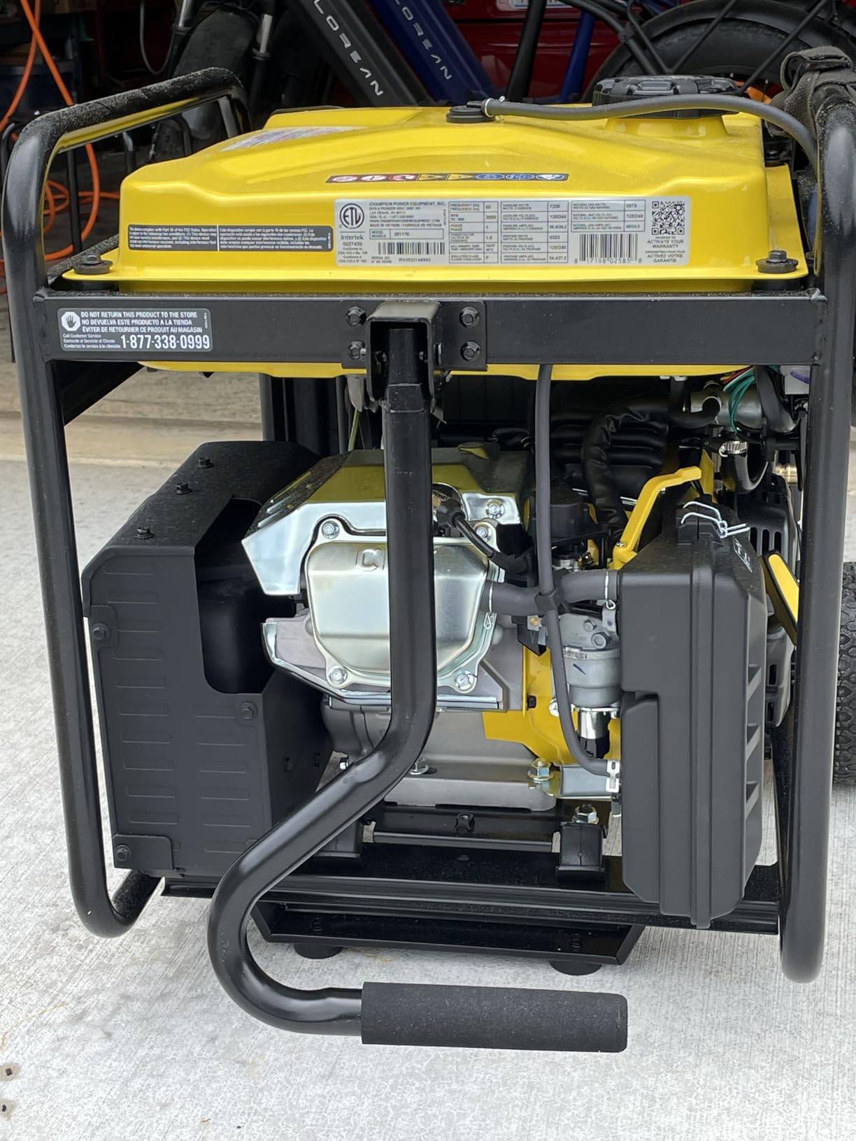 Champion Power Equipment 9000-Watt Electric Start Tri Fuel Home Backup Portable Open Frame Inverter Generator with Quiet Technology and CO Shield customer photo 2
