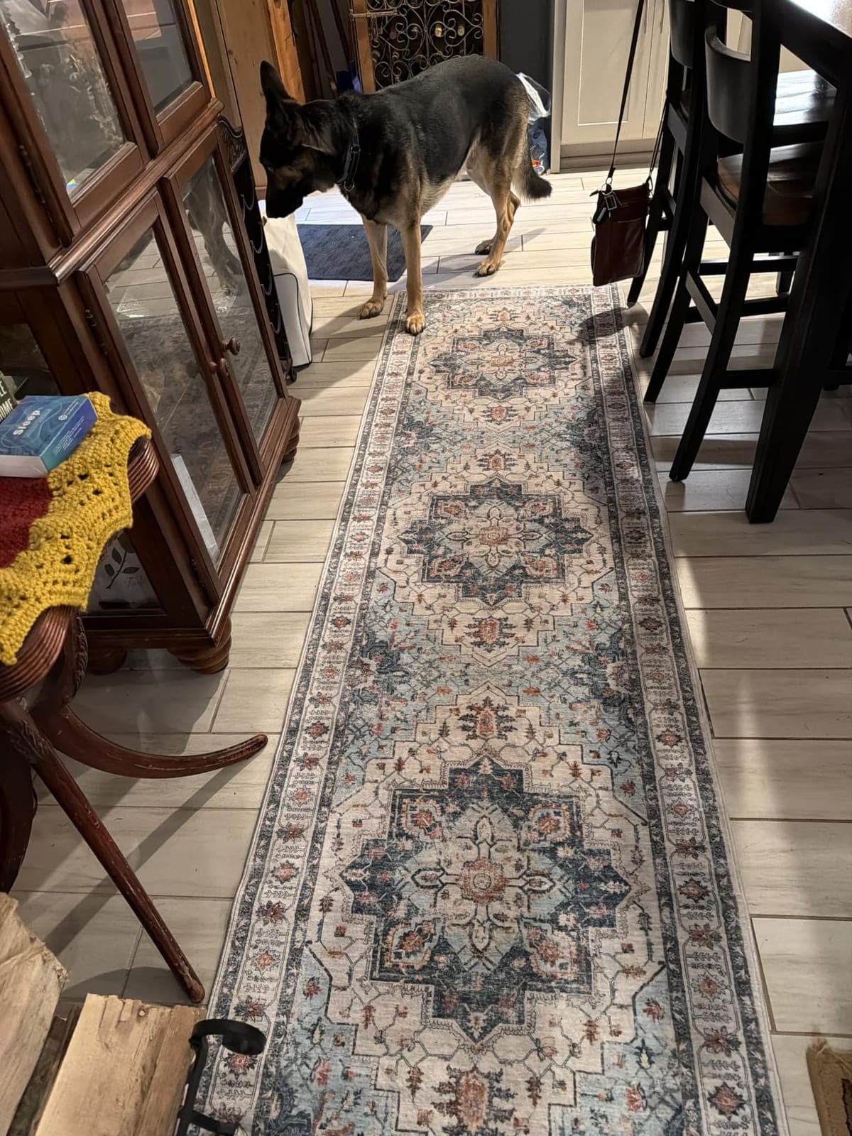 Madane Hallway Runner Rug 2x8 Washable Kitchen Rugs Non-Slip, Turmeric/Grey customer photo 2