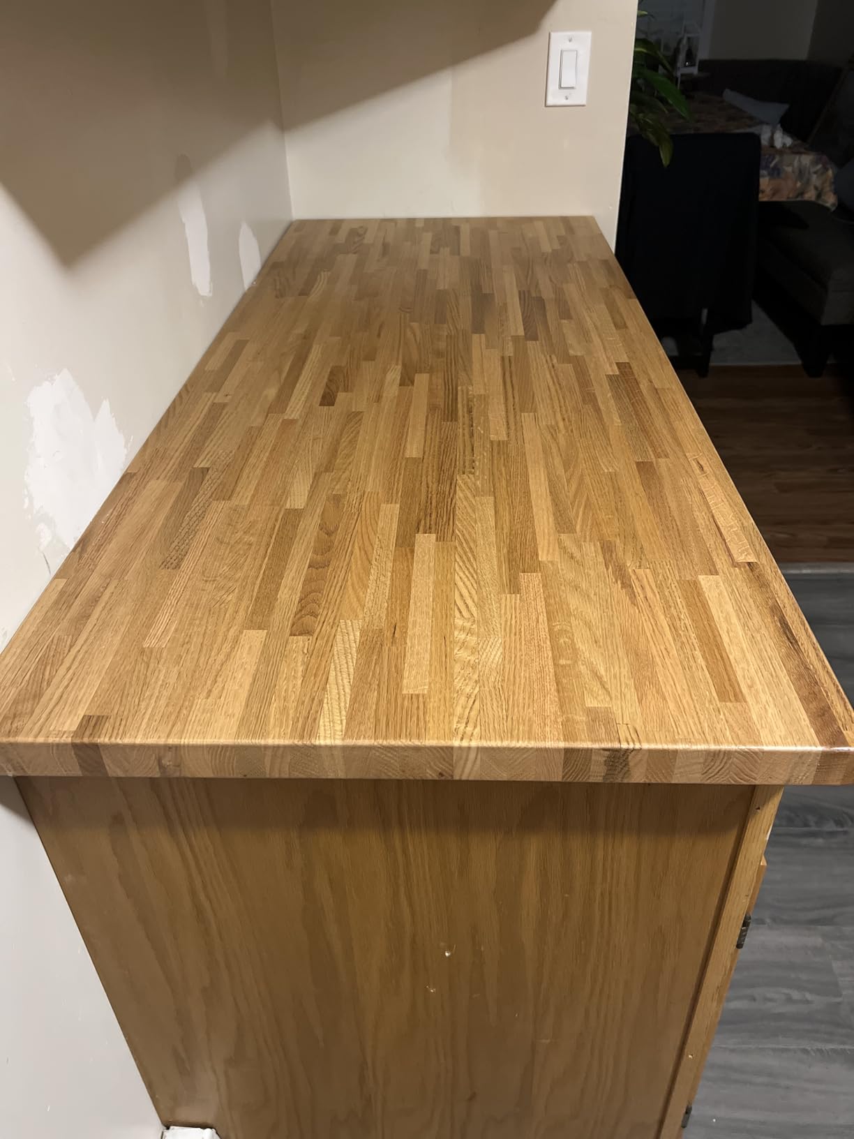 Butcher Block Counter Top, USA Grown Oak Solid Hardwood Countertop, Wood Slabs for Kitchen, Reversible, Both Side Polished, Prefinished with Food-safe Oil, 1.5