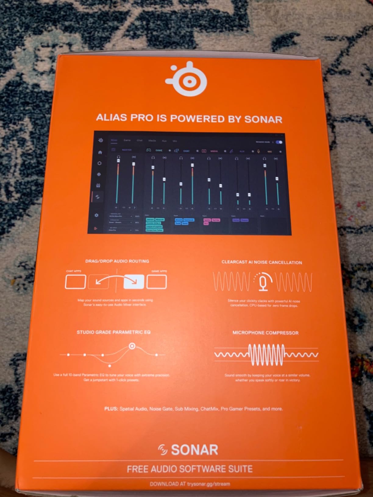 SteelSeries Alias Pro Kit - XLR Mic + Stream Mixer - 3x Bigger Capsule for Gaming, Streaming and Podcasting - USB/XLR Interface - Free Sonar Audio Software - Custom Controls - RGB - Single or Dual PC customer photo 2