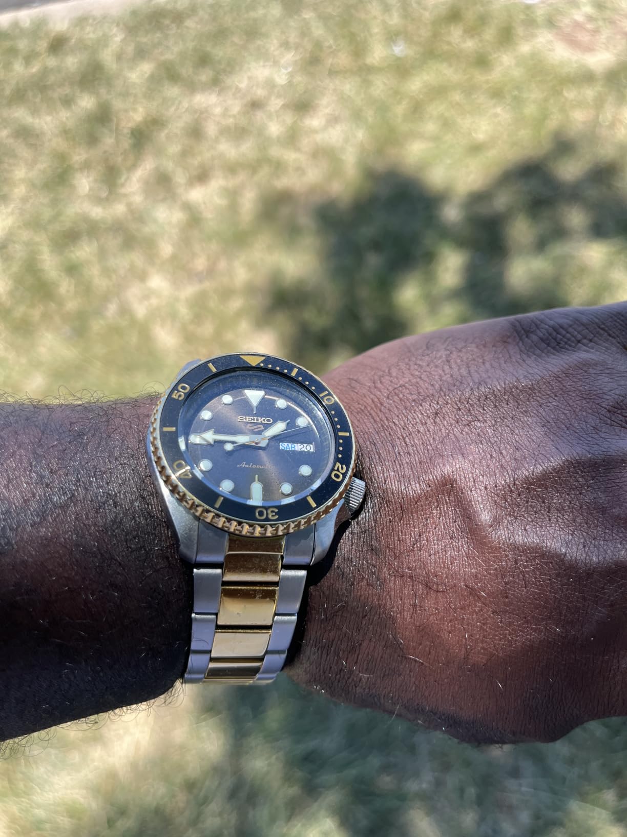 SEIKO SRPK22,Men Sport,GMT,Mechanical,Automatic,Stainless,Two Tone,Charcoal Dial,100m WR customer photo 1