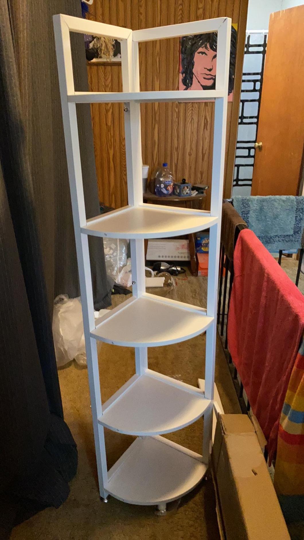 Tribesigns 6 Tier Corner Shelf, 70.9 Inch Tall Corner Bookshelf Small Bookcase Rustic Corner Shelving Unit Storage Rack for Living Room, Home Office, Kitchen, Small Space customer photo 1