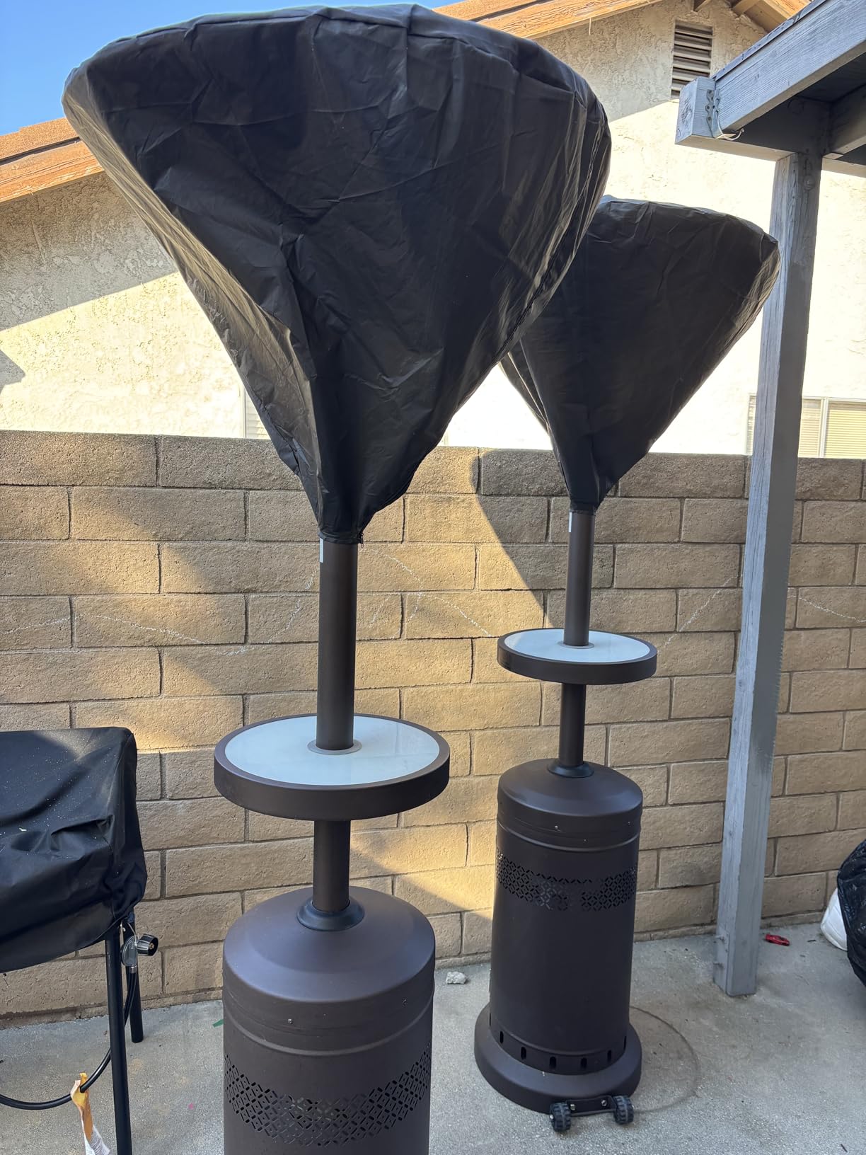 OutdoorLines Waterproof Patio Heater Covers with Zipper and Storage Bag, Dust-proof UV-Resistant Windproof Propane Heavy Duty Heater Cover for Standing Heater, 1 Pack-89Hx33Dx19B inch Black customer photo 2