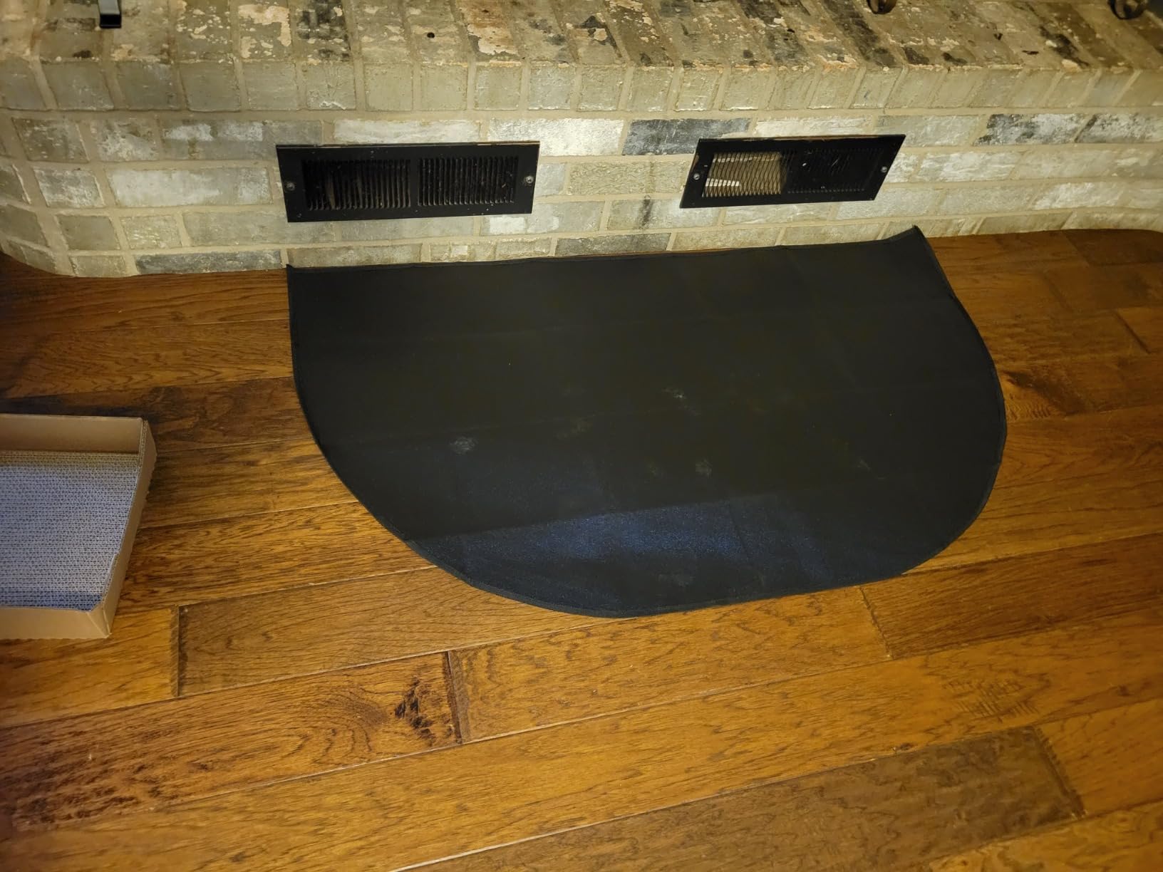 TOHONFOO Fireplace Mat for Home Protection, 3'6'' x 2' x 0.04'', Black | 1800°F fireplace rugs fireproof, fiberglass hearth rugs for fireplaces fire resistant protect against embers, easy to clean customer photo 1