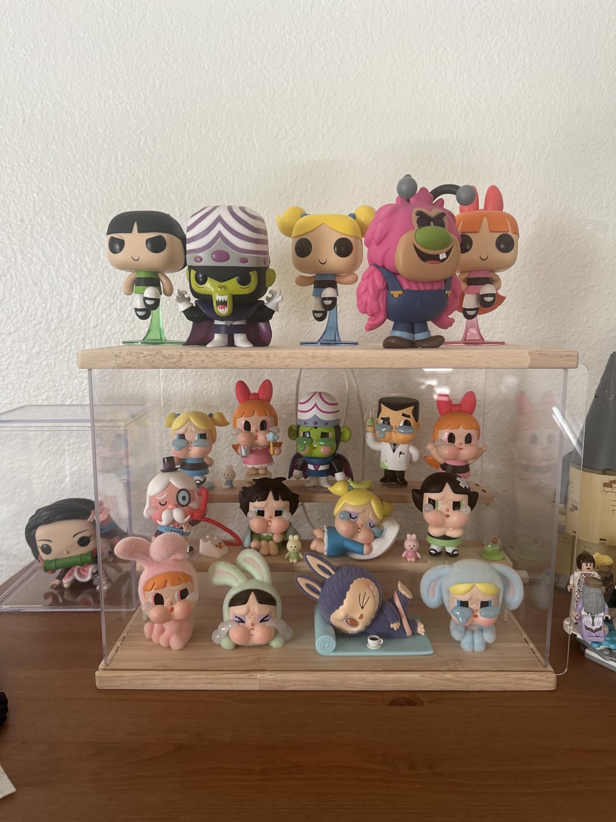 Clear Acrylic Display Case with LED Light for Figures Collectibles | 3 Tier Lighted Display Cases Assembly Box Dustproof Protection Showcase for Collectible Figurine (12.6x7x9in; 32x18x23cm) customer photo 1