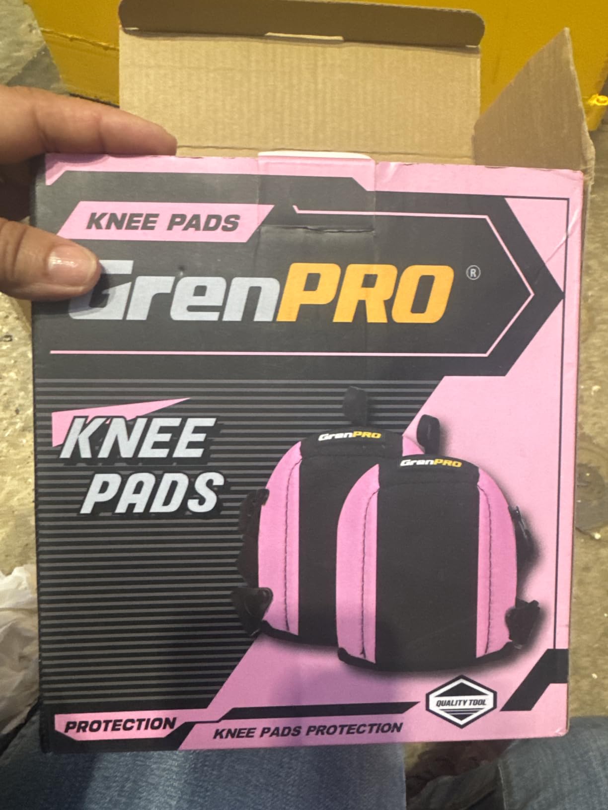 GRENPRO Heavy Duty Knee Pads for Men, Gel Foam, Construction Work | Adjustable anti-slip straps, comfortable knee pad for men and women, flooring, cleaning, tiling, roofing, gardening customer photo 1