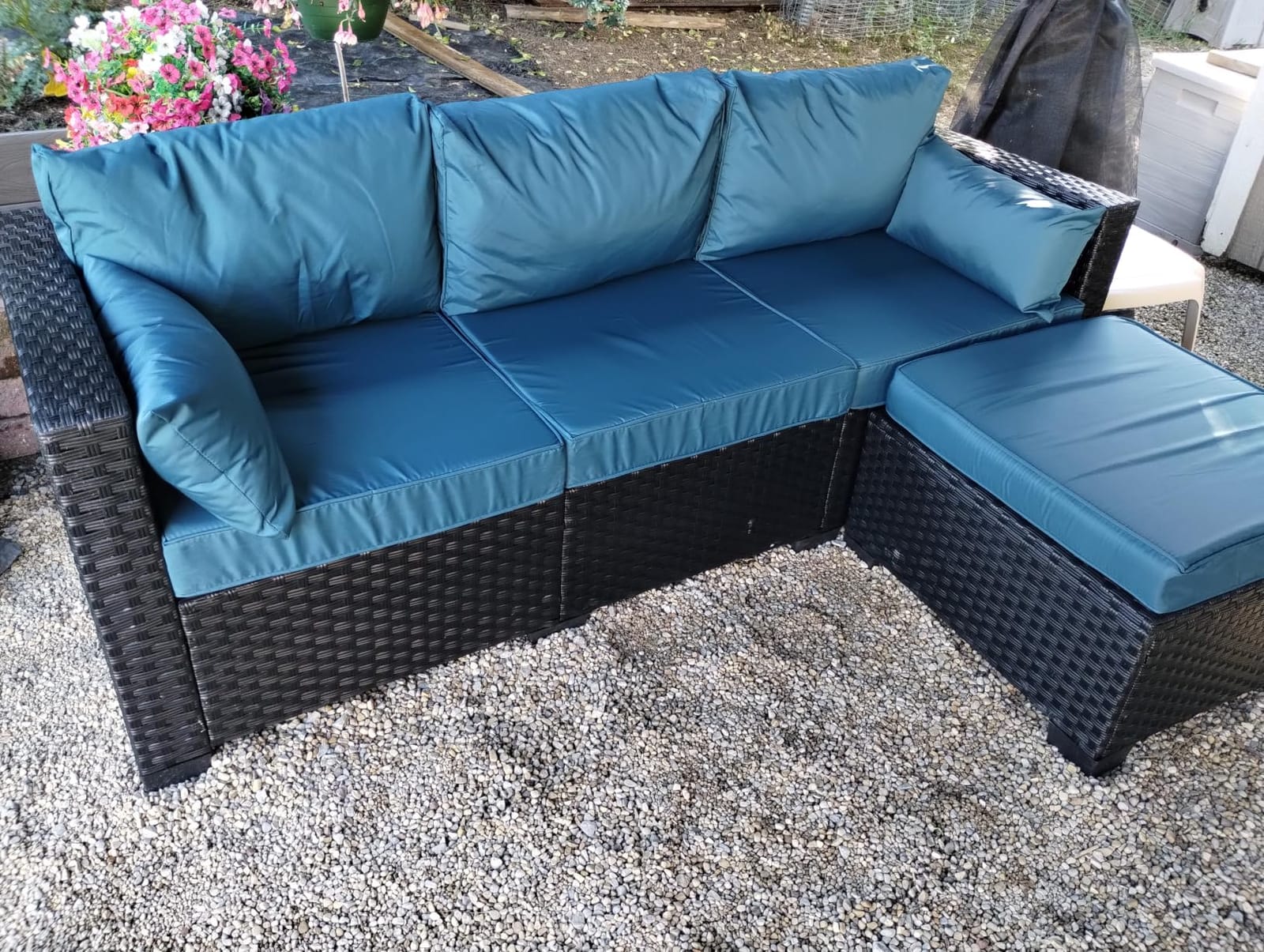 Patio Furniture Set 45 In Outdoor Fire Pits 7 Pieces Outdoor Patio Furniture 60000 BTU Outdoor Propane Fire Pit Table Patio Sofa Outdoor Chairs Anti-slip Cushions Waterproof Covers, Light Grey customer photo 1