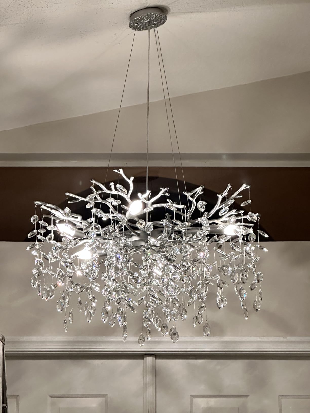 EGM Gold Tree Branch Chandelier 32