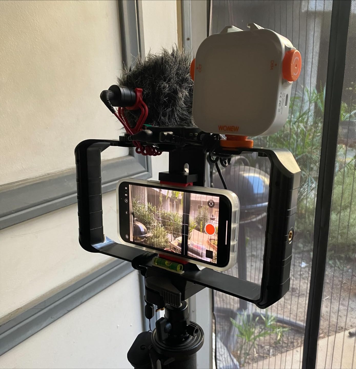 Taisioner Smartphone Video Rig Hand Grip Stabilizer Filmmaking Case | Phone grip with rig phone video stabilizer cold shoe for film maker Compatible with iPhone 15/14/13/12 Pro Max and Android customer photo 2