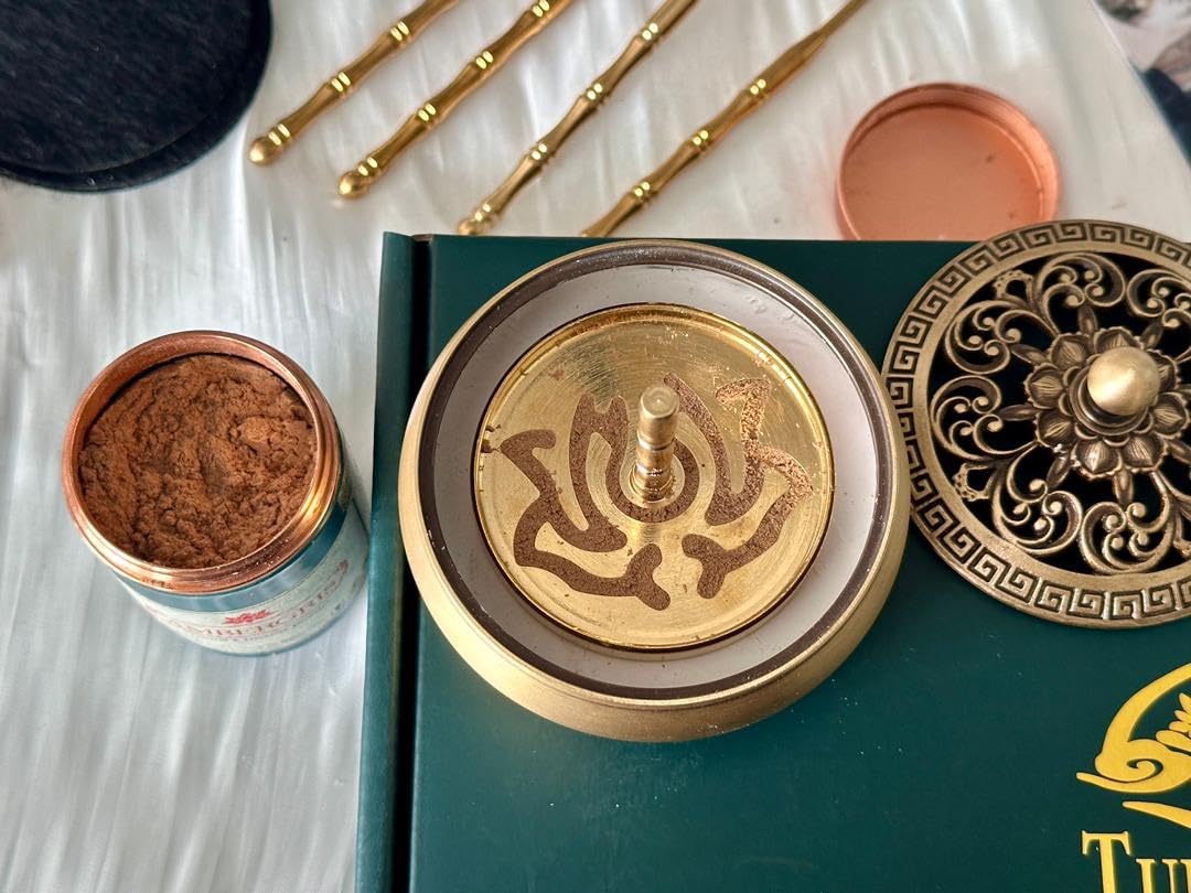 Powder Incense Burner Kit with Brass Censer, Incense Ash Tools and Mold Press Set, Complete Gift Box for Meditation, Yoga and Home Relaxation customer photo 2
