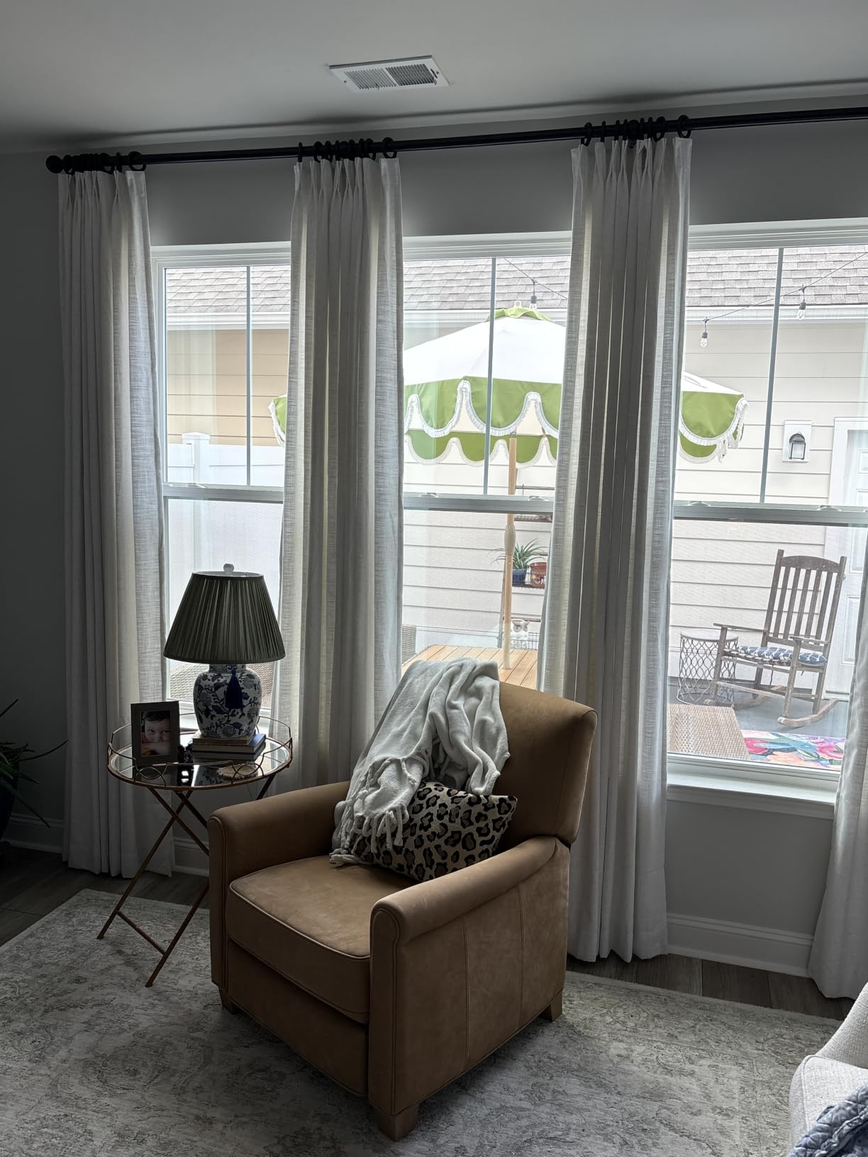 Vision Home Natural Pinch Pleated Full Blackout Curtains Linen Blended Room Darkening Window Curtains 90 inch for Living Room Bedroom Thermal Insulated Pinch Pleat Drapes with Hooks 2 Panel 40W x 90L customer photo 1