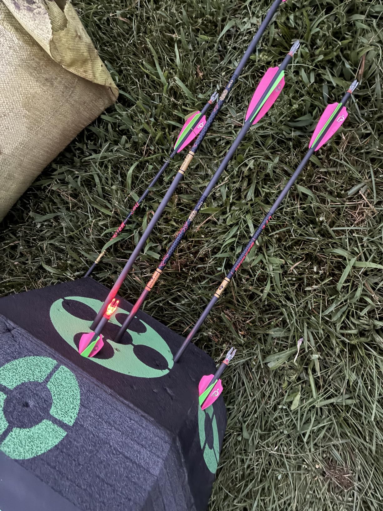 VEVOR 15 x15 All-Side Shooting Archery Arrow Target, Outdoor Portable Archery Target with Carry Handle, Easy Arrow Removal, Great Visibility, Lightweight, Easy to Transport, Black customer photo 2
