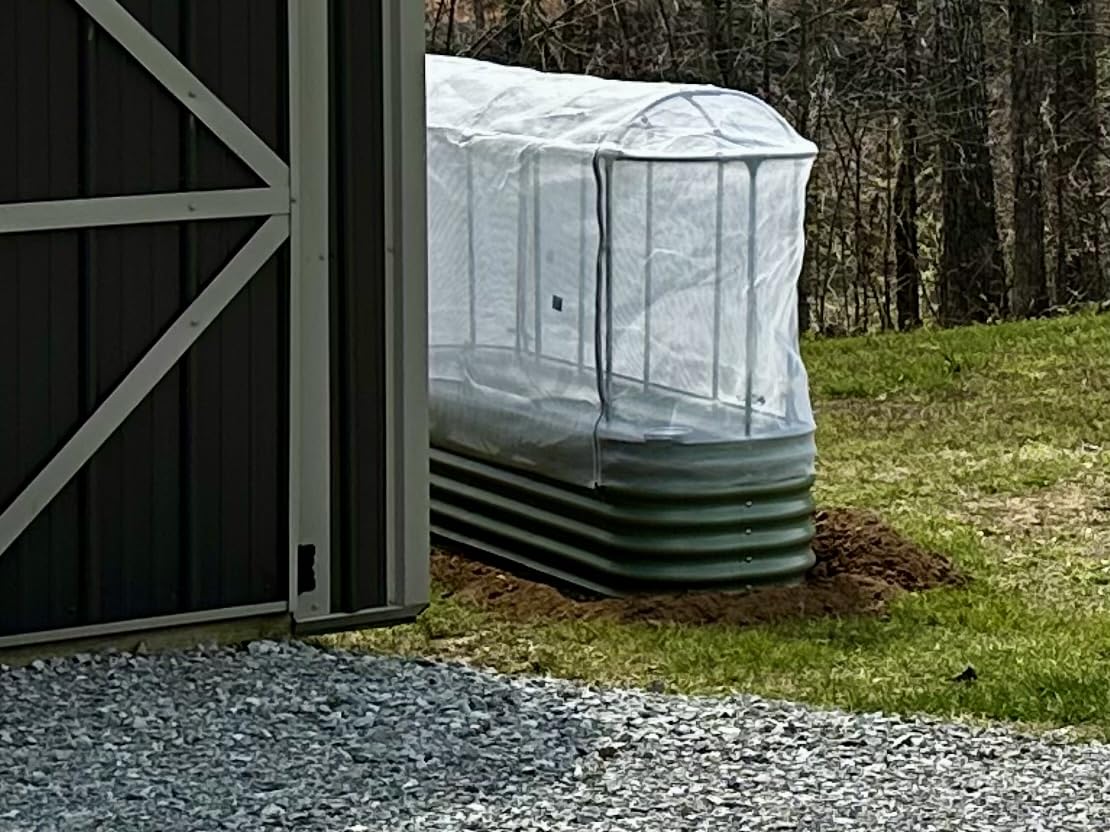 Vego garden 4.0' x 8.0' Mesh Cover System, Pest Control Frame Cover Kit, 35% Shading Rate for Plant Protection, Durable & Heavy-Duty Garden Cover (Garden Beds Not Included) customer photo 2