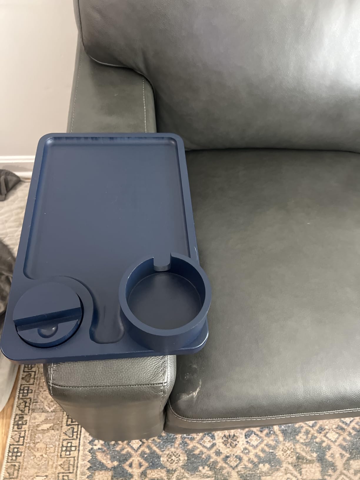 Nnewvante Couch Cup Holder Tray, 3 in 1 Large 15.36