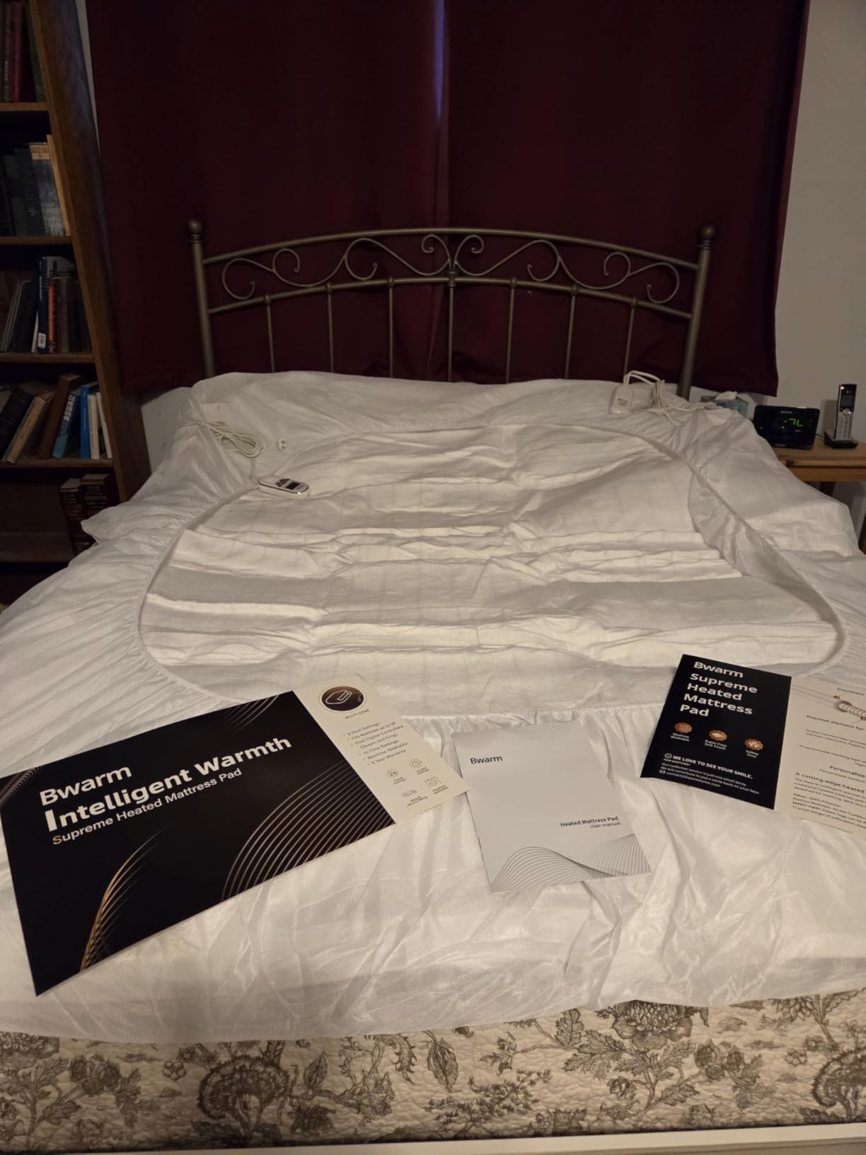 Bwarm Premium Multi-Zone Electric Heated Mattress Pad Twin XL Size, 39