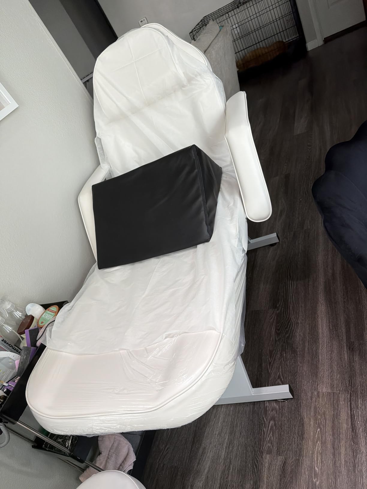 Facial Chair with Wheel Tattoo Chair for Client Gray | Tattoo Bed with Stool Beauty Artist Spa Bed Removable Headrest for Esthetician customer photo 1