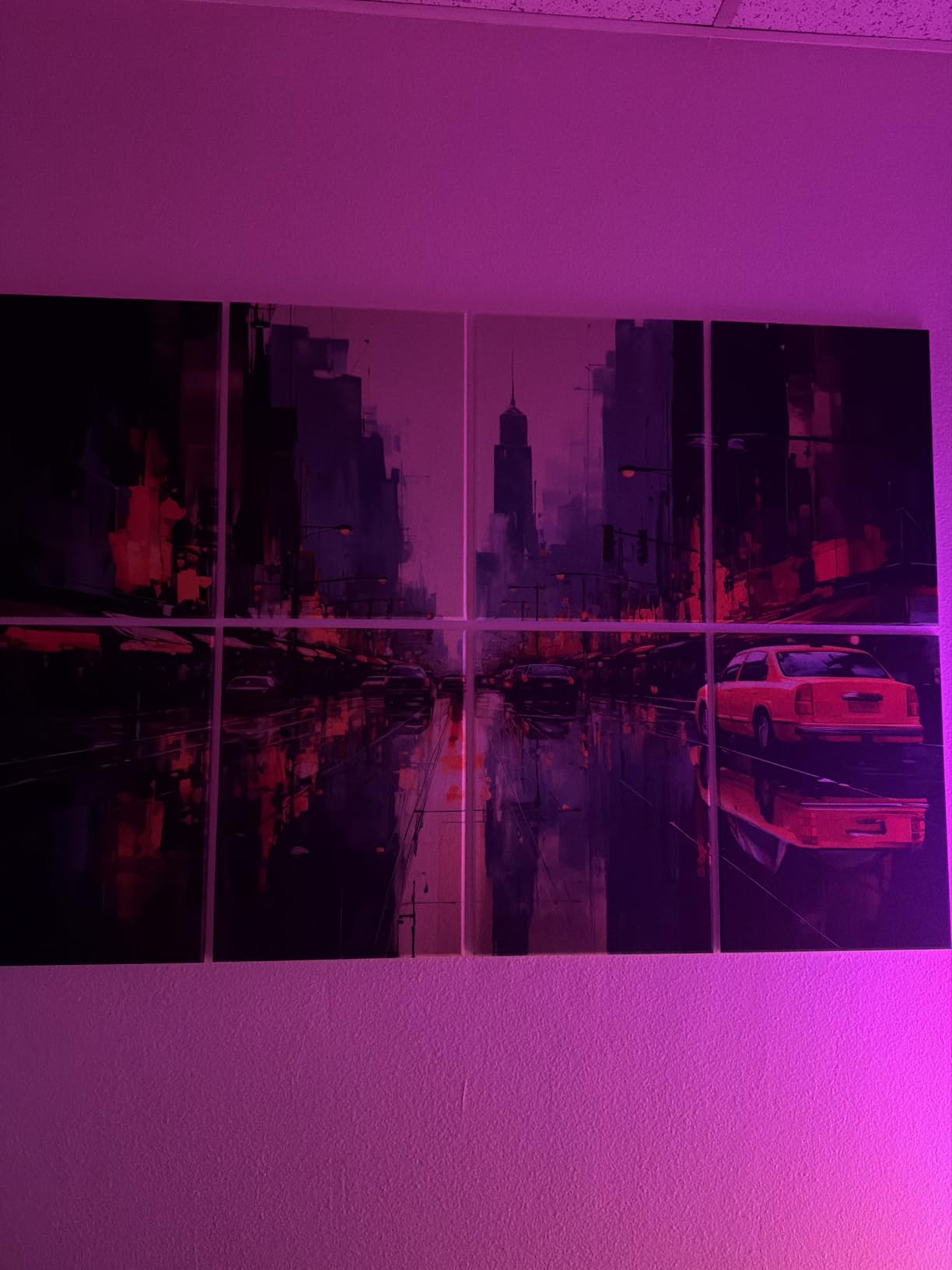 Soon Global 8-Pack Acoustical Wall Panels, 48 X 32 Inches Art Acoustic Panels, Teal Aura customer photo 2