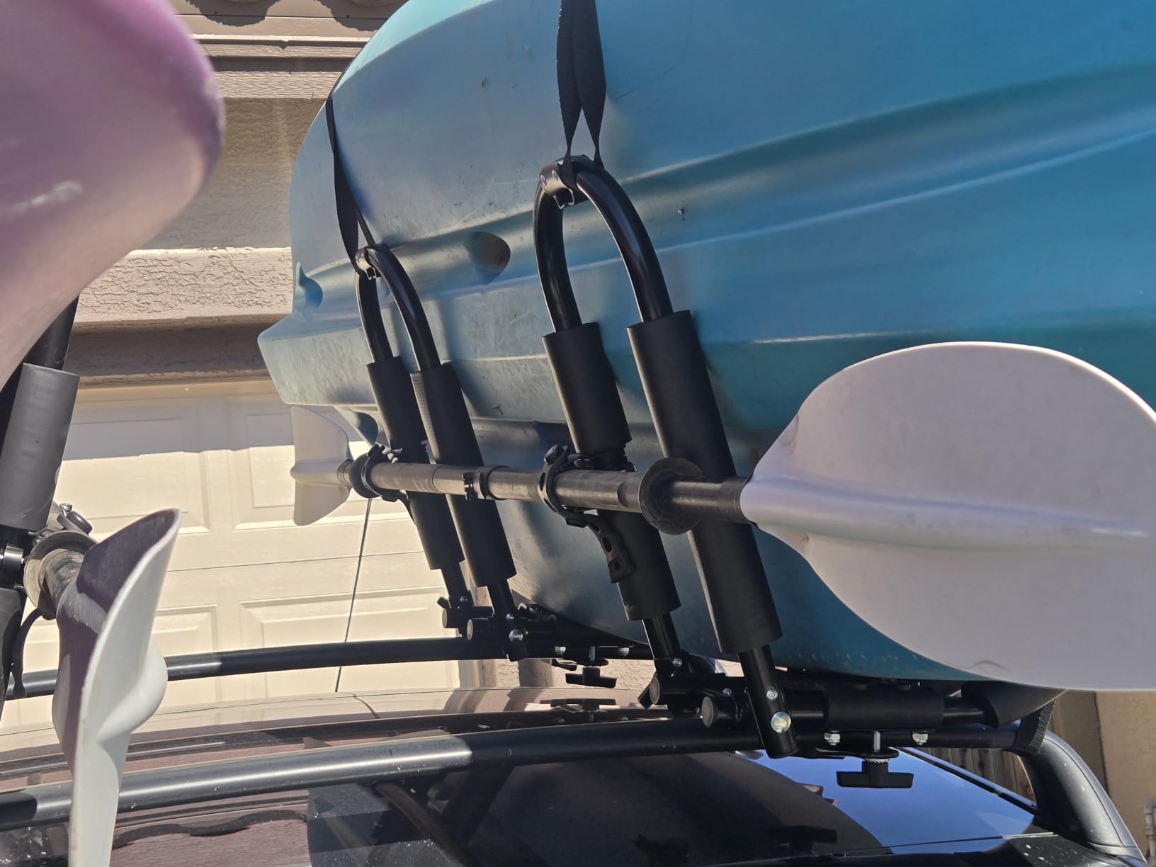 FORWODE Premium Kayak Roof Rack, 2 Pair J-Bar Roof Rack, Folding Adjustable Rack, Heavy Duty Kayak Roof Carrier 2 Kayak, Canoe, SUV, Surfboard on SUV, Car and Truck Crossbar customer photo 2