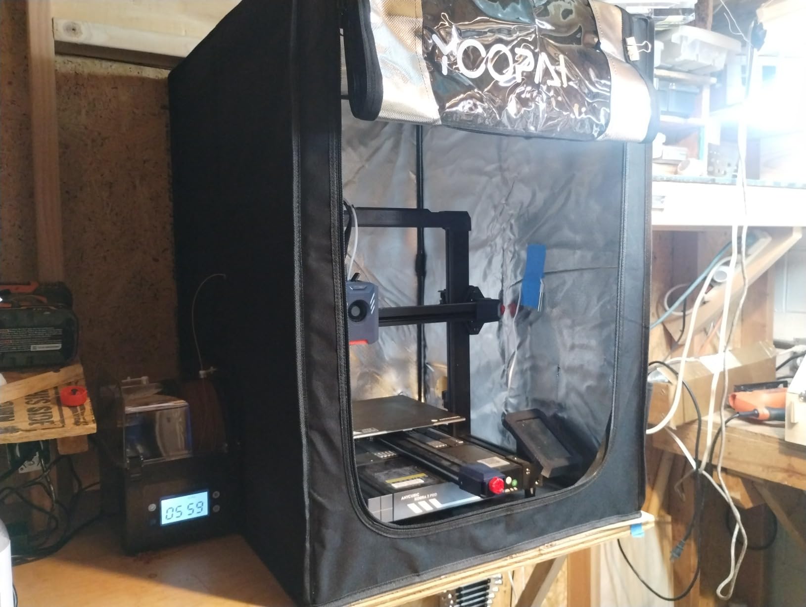 YOOPAI 3D Printer Enclosure, Dustproof Tent Constant Temperature Protective Cover for Creality Ender 3 V3 SE/KE/Ender 3/Ender 3 Pro/Ender 3V2/Ender 3 S1/ For Anycubic Elegoo Printers, 29.5×25.6×21.6