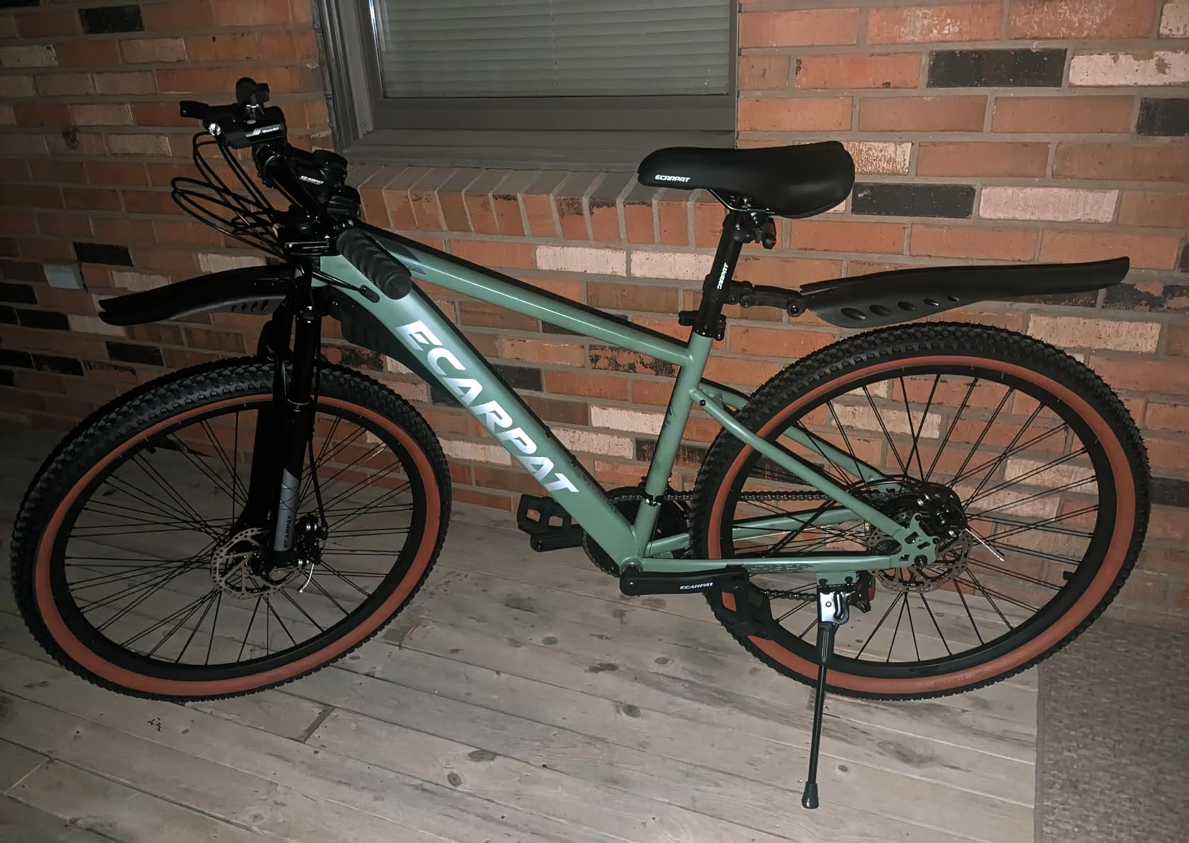 Ecarpat 24/26 Inch Wheel Mountain Bike, 21 Speed MTB Bike with Full Suspension, Steel Frame and Dual Disc Brakes, Adult Mens Outdoor Cycling Mountain Bicycle customer photo 1