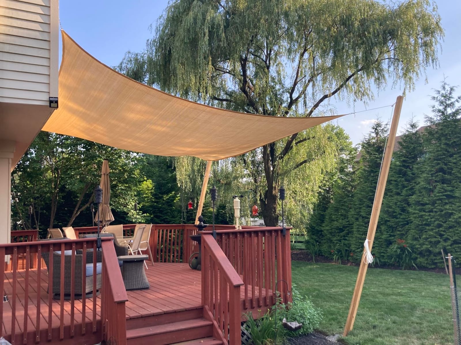 16' x 20' Rectangular Sun Sail Shades Canopy UV Block Outdoor Shades for Patio Garden Backyard Pergola Shade Cover Sand customer photo 1