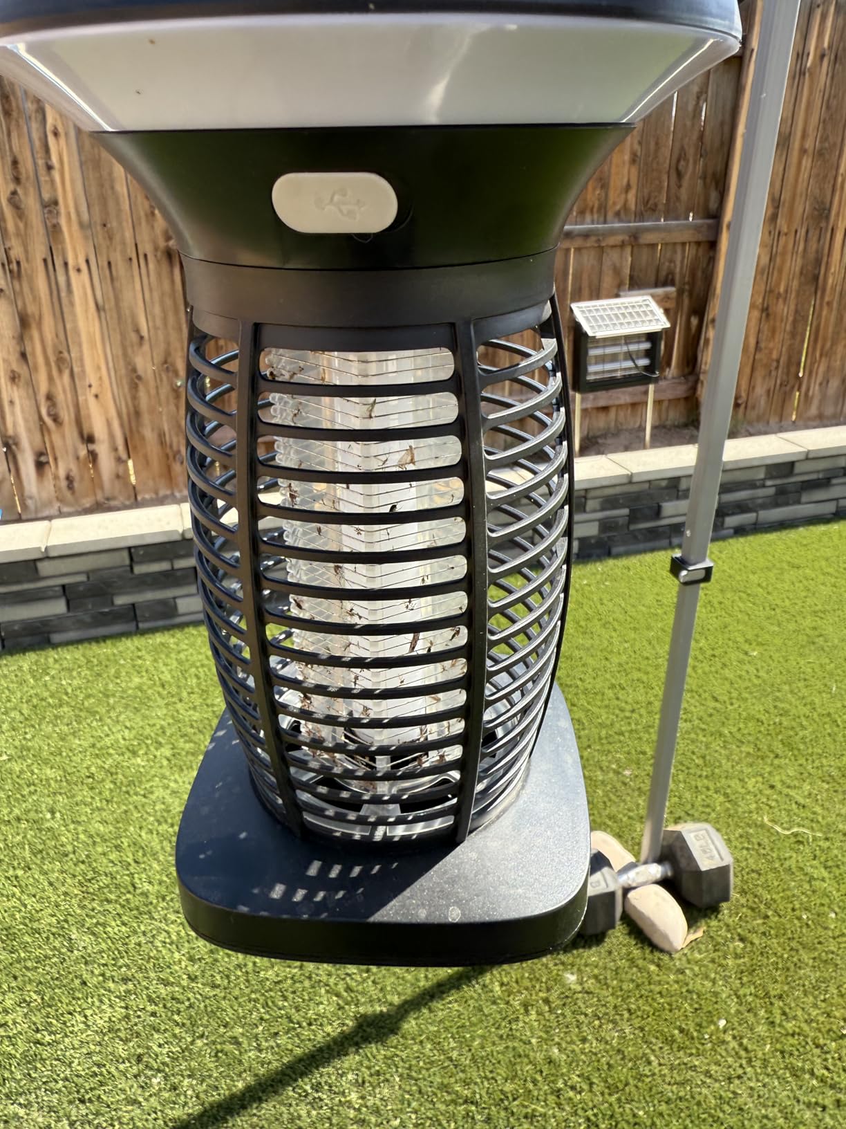 Solar Bug Zapper Outdoor Waterproof, Portable & Rechargeable Bug Zapper with Panel Sensor & LED Night Light Mosquitoes Zapper, Electric Fly Zapper for Home, Patio, Backyard, Camping customer photo 1
