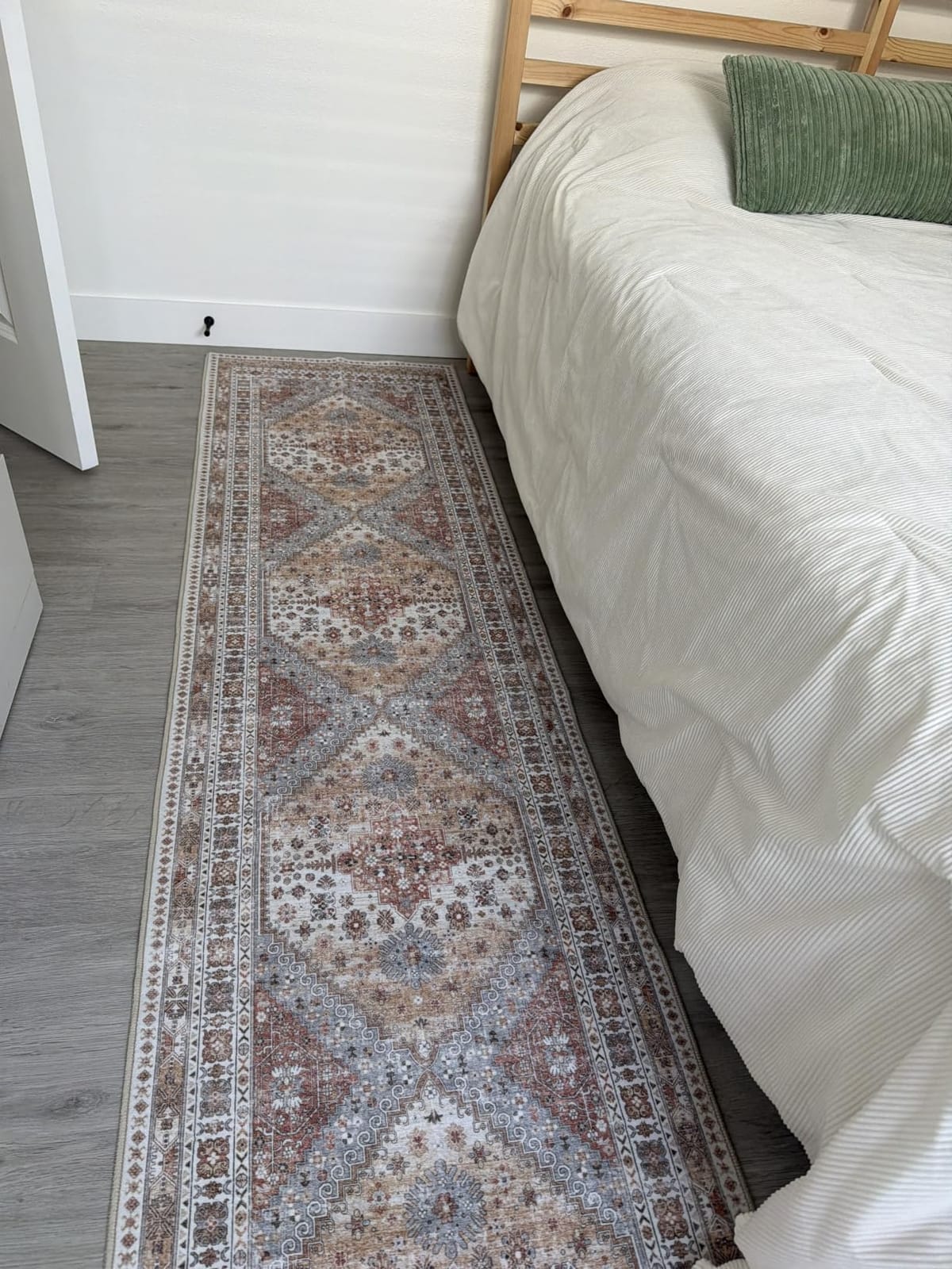 Runner Rug 2x8 Runners for Hallways Vintage Washable Rugs, Orange | Hallway Runner Rugs for Living Room Non Slip, Low Pile Soft Hallway Rug for Kitchen Bedroom Laundry Room Rug customer photo 2
