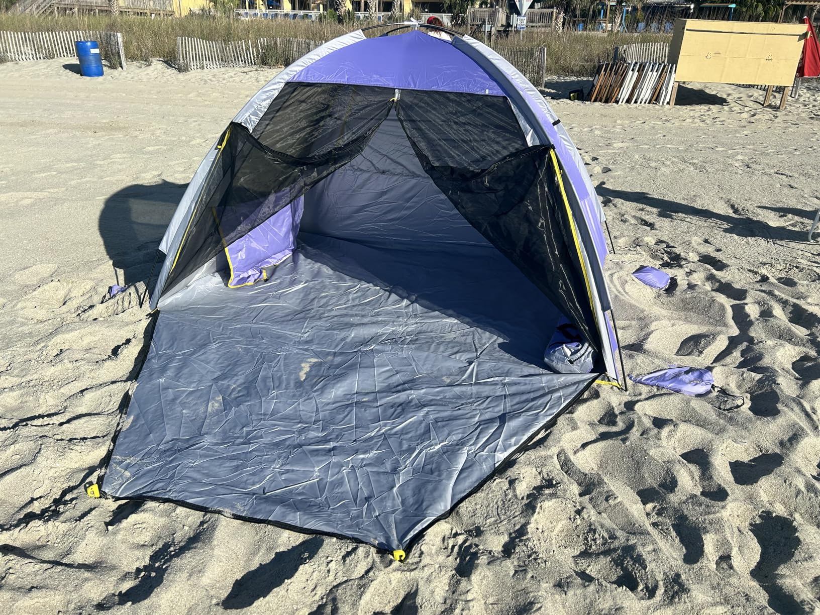 Happy Travel Beach Tent, UPF 50+ UV Protection Sun Shade Shelter for Family | 3/4/5/6 Person Portable Beach Canopy for Family & Baby, Lightweight & Easy Setup Beach Cabana with 3 Ventilation Mesh Windows customer photo 2