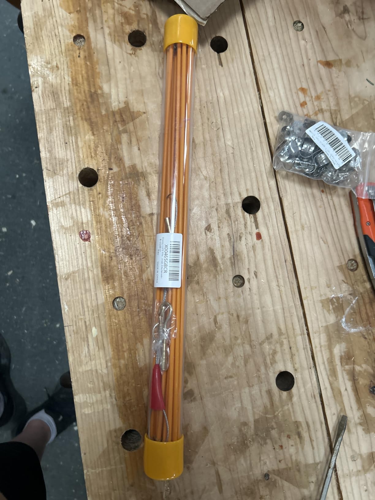 22FT Fiberglass Wire Running Kit, Cable Running Rods with 4 Attachments | Fiberglass Electrical Wire Running Rods, 22FT Non-Conductive Pulling Kit with 4 Interchangeable Heads, Carrying Case customer photo 2