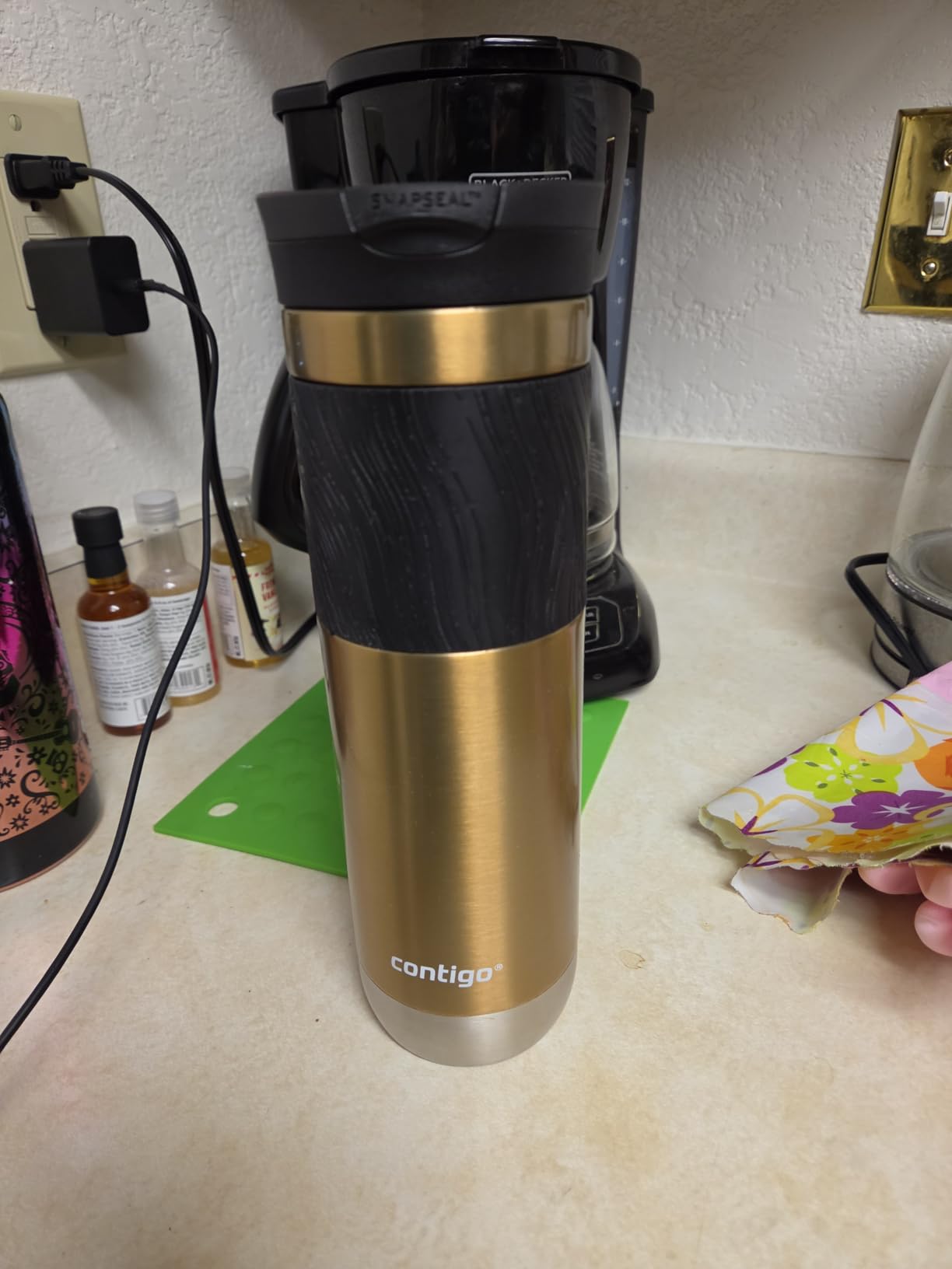 Contigo Byron 2.0 Stainless Steel Travel Mug with Snapseal Lid and Grip 20oz, Blueberry, Great for hot and cold beverages customer photo 1