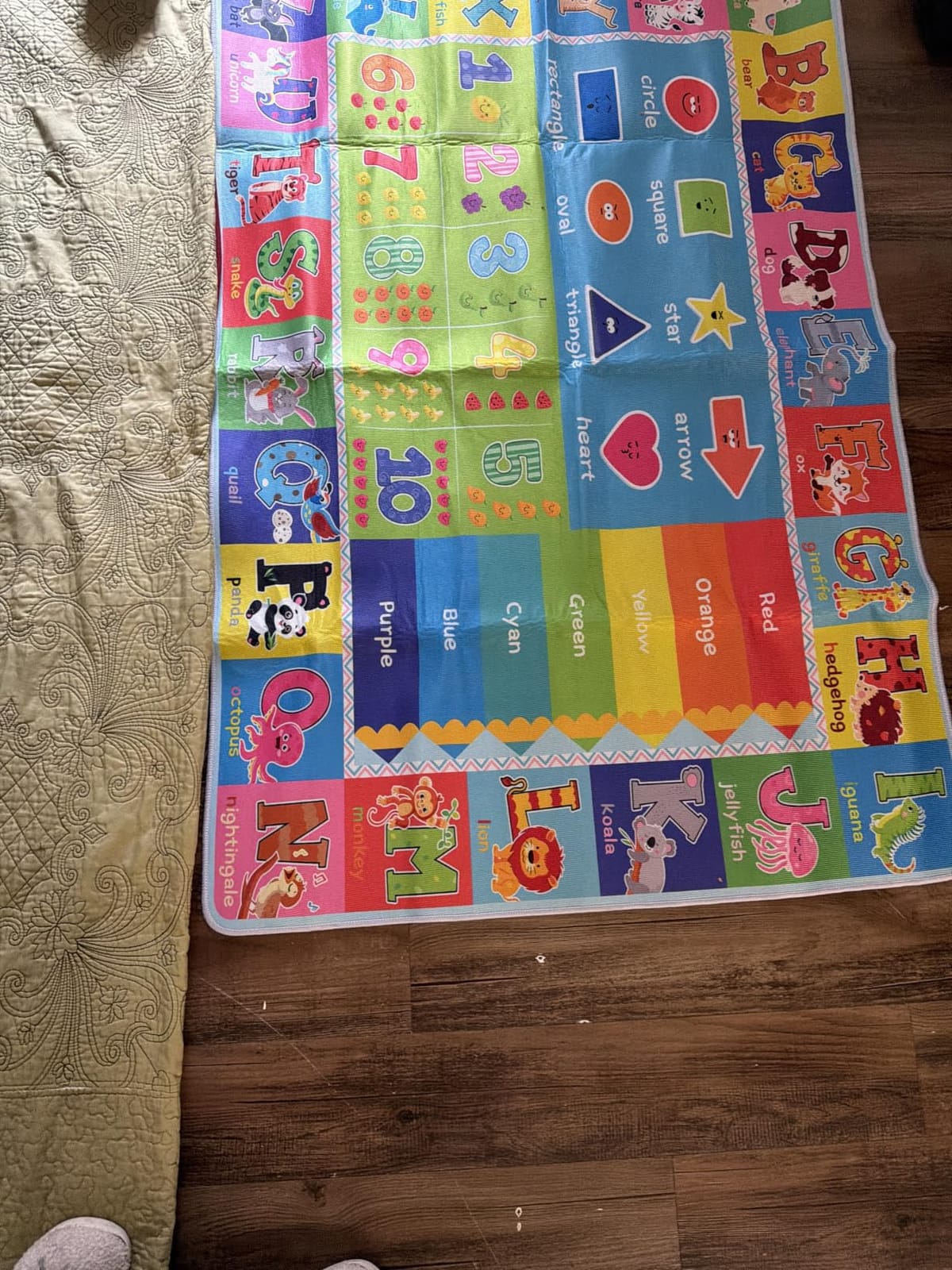 yongjoy ABC Alphabet Area Rug, 78.7