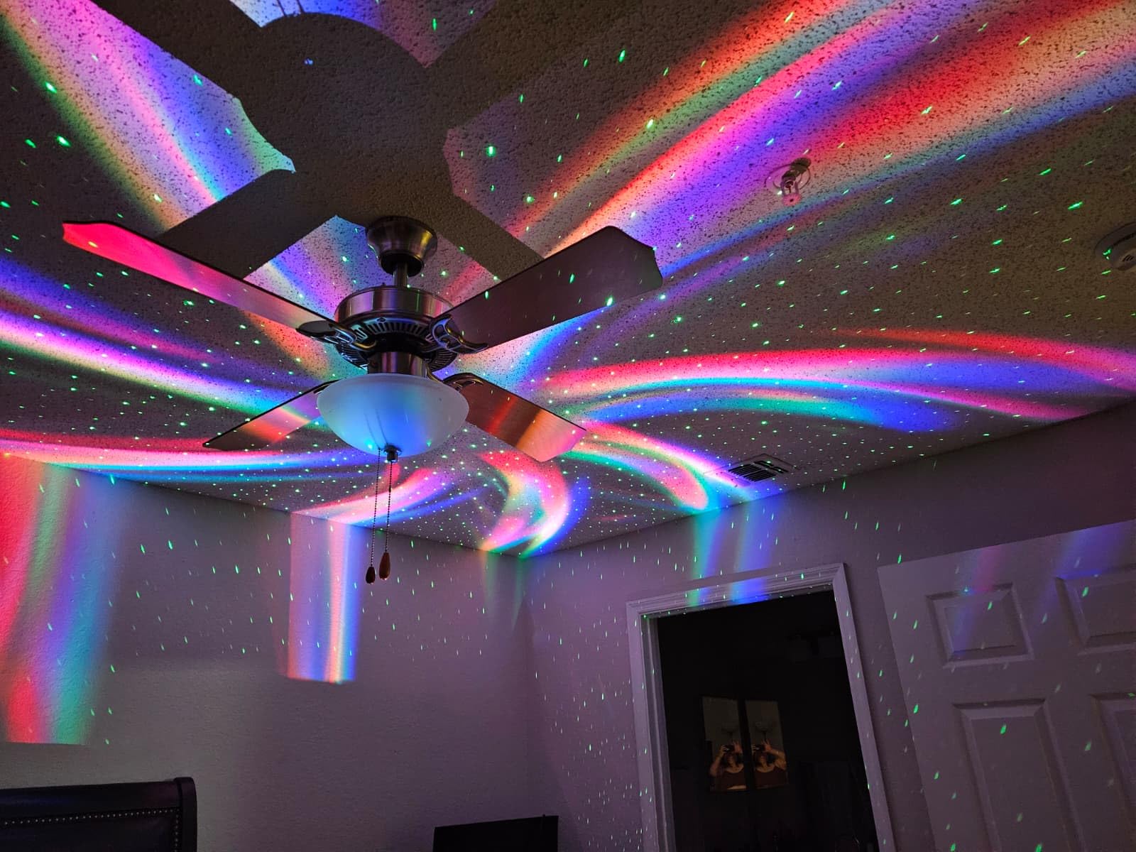 Rossetta Dual Lens Galaxy Star Aurora Projector Night Light for Bedroom | 58 Light Effects, White Noise, Bluetooth Speaker, Music Sync, Remote Control, Timer, Room Decor Gift for Kids Adults Teens customer photo 2