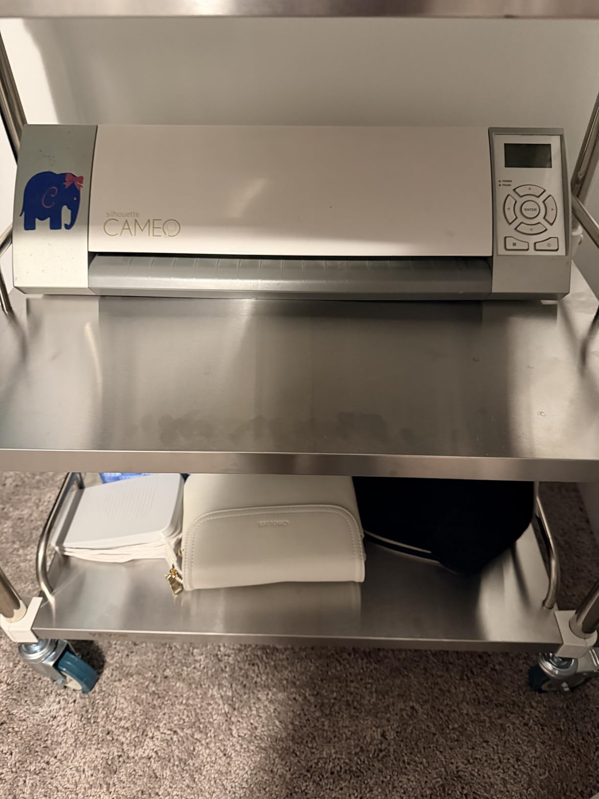 VEVOR Lab Rolling Cart, 3-Shelf Stainless Steel Rolling Cart, Lab Serving Cart with Swivel Casters, Dental Utility Cart for Clinic, Lab, Hospital, Salon, 26.38