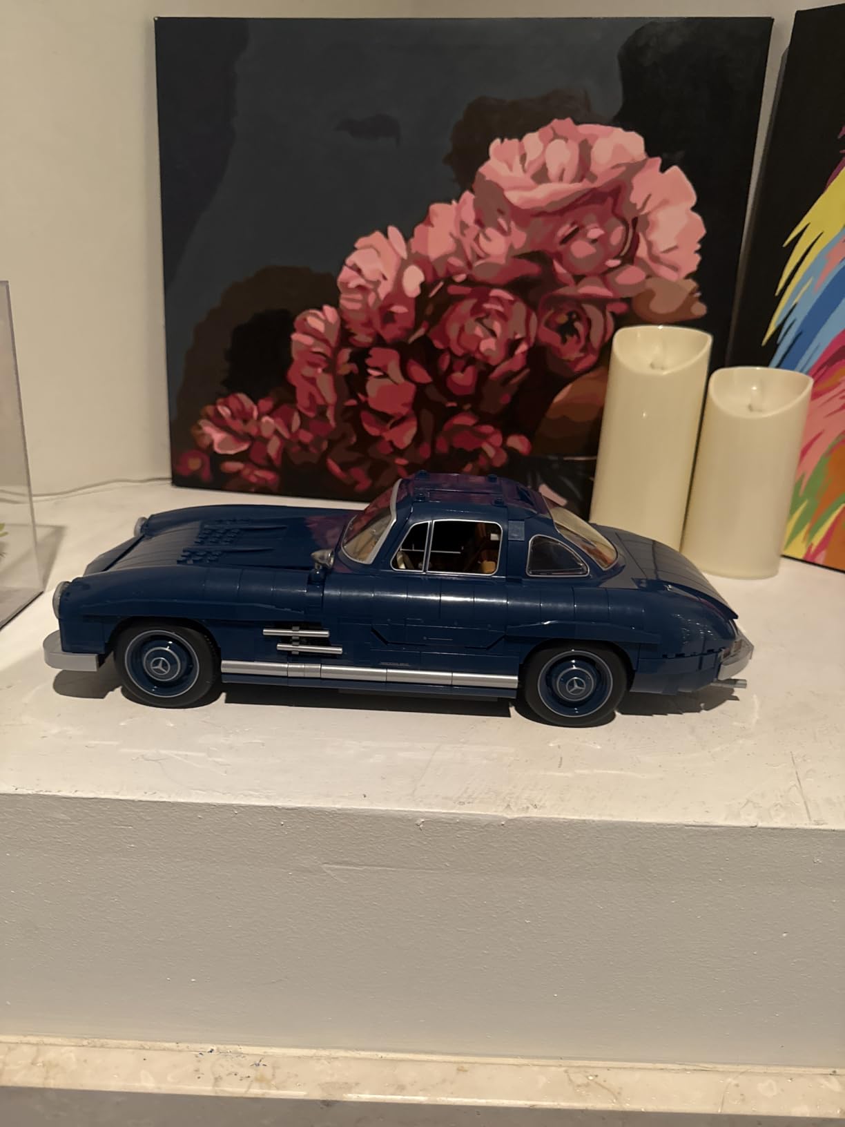 Mattel Brick Shop Hot Wheels Premium Series Building Set, Mercedes-Benz 300 SL with 1600 Pieces, Realistic Details and Metal Parts, Adult Collectors customer photo 2
