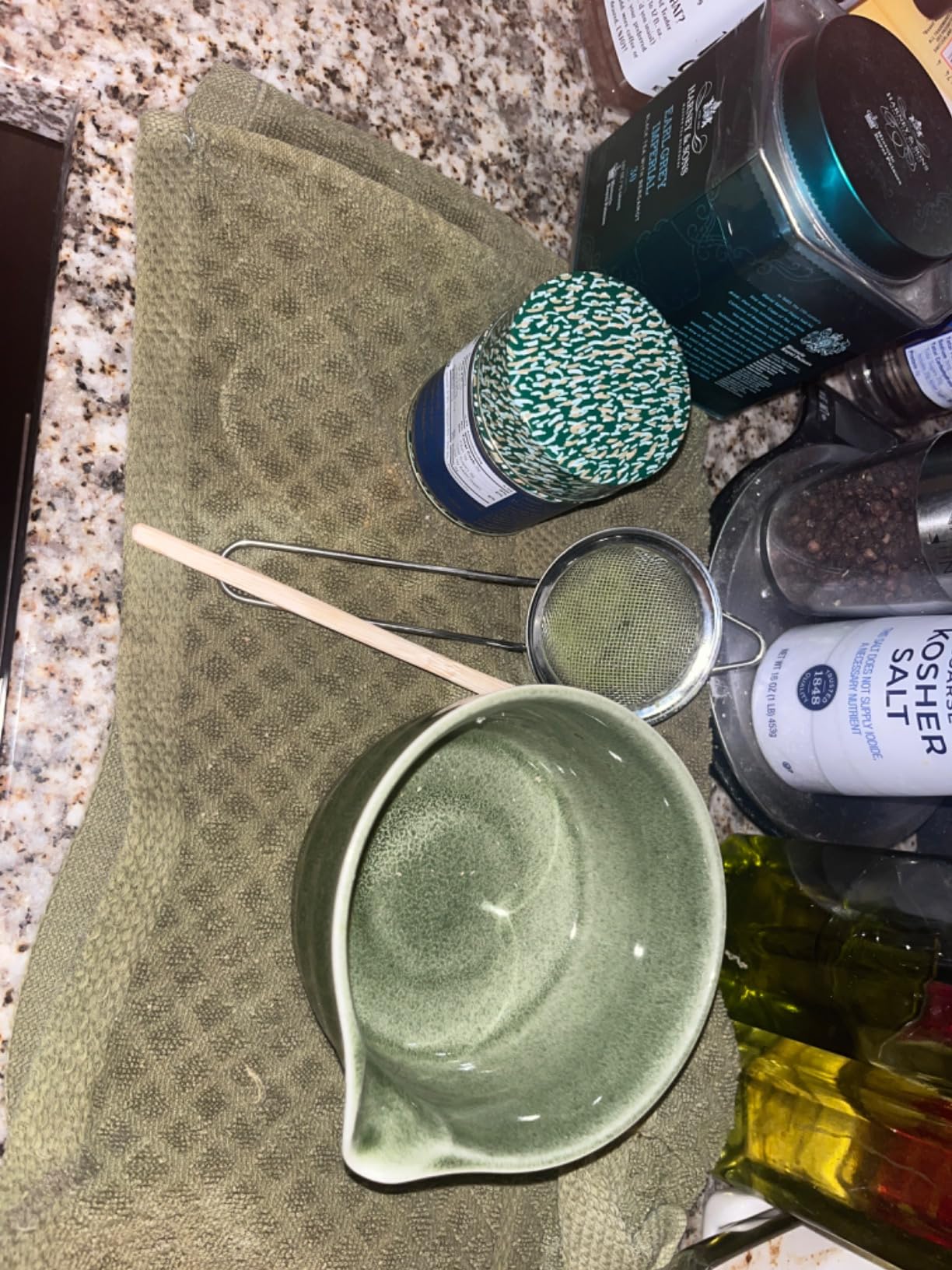 Buucup Matcha Set, Matcha Bowl with Spout, Matcha Whisk and Holder, Bamboo matcha Scoop and Stainless Sifter - 5 Pcs Jade Green Matcha Set Kit for Matcha Lover customer photo 2