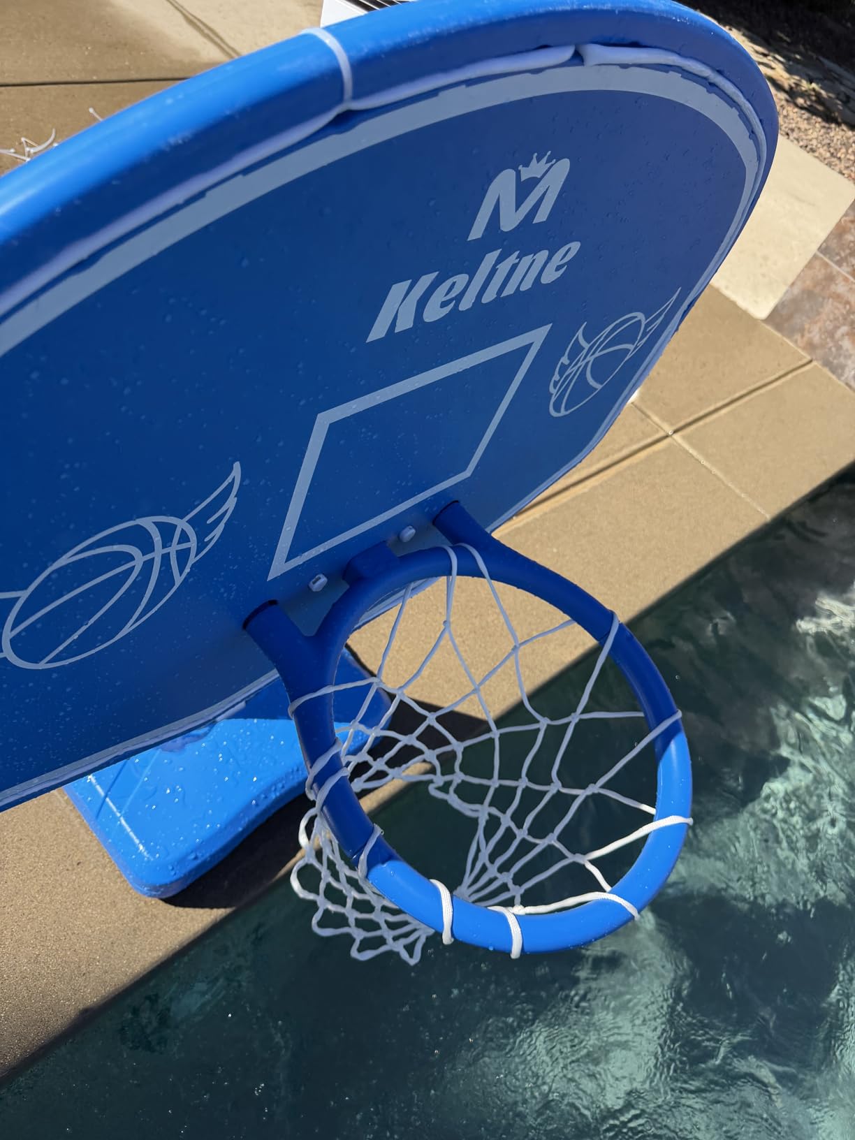 Pool Basketball Hoop Poolside, Large Pool Summer Water Basketball Hoop Game Toys with Lengthen Sturdy Base for Kids Boys Girls, Swimming Pool Basketball Hoop with 2 Balls and Pump customer photo 2