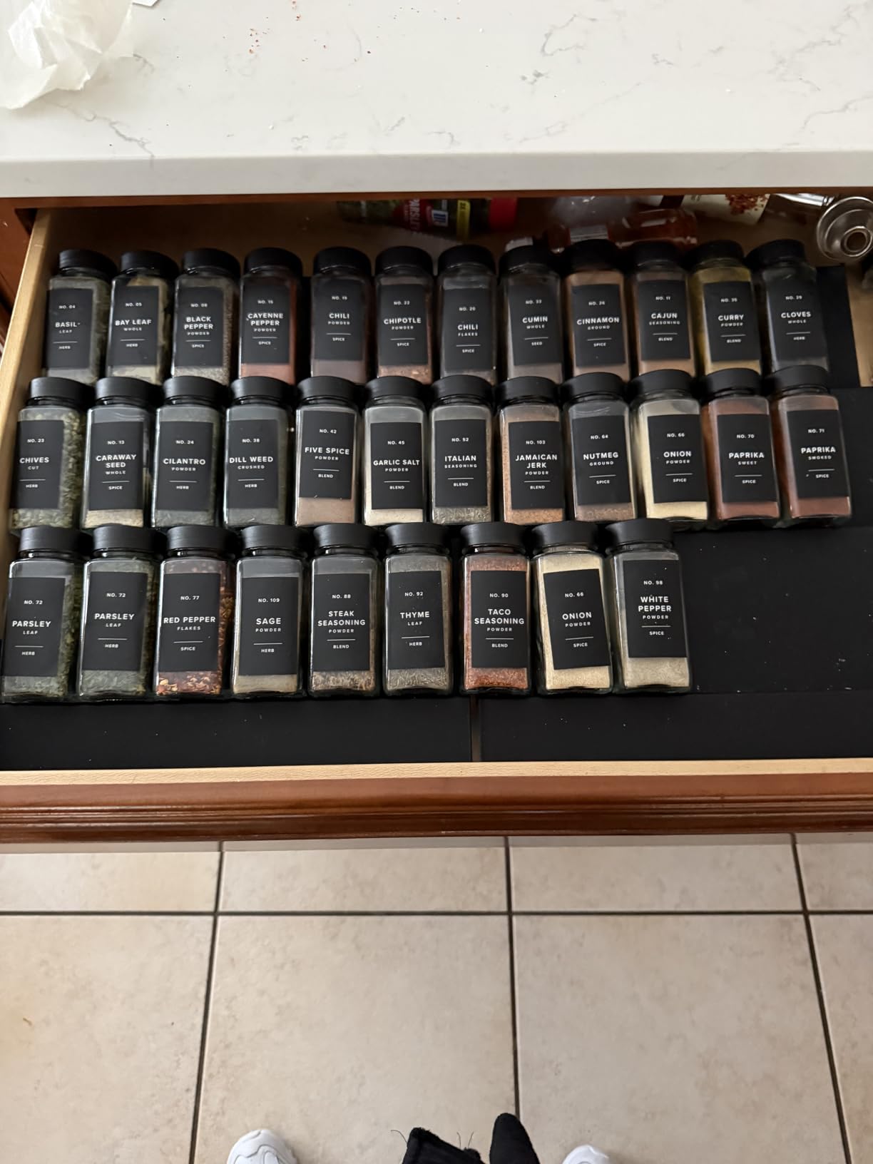 Spice Drawer Organizer - Expandable Spice Rack for Drawer, Black Seasoning Organizer customer photo 1