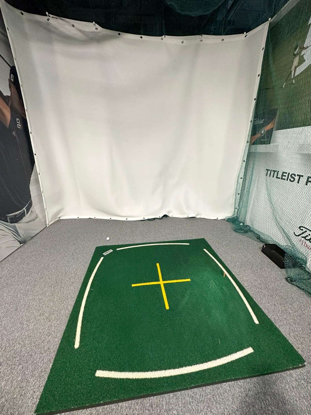 Golf Simulator Impact Screen, Premium Triple Layer Launch Monitor Projector Screen with HD Visuals, Indoor Practice Screen for Enclosure and Net, Hitting Screen with Grommets & Bungee Cords customer photo 1