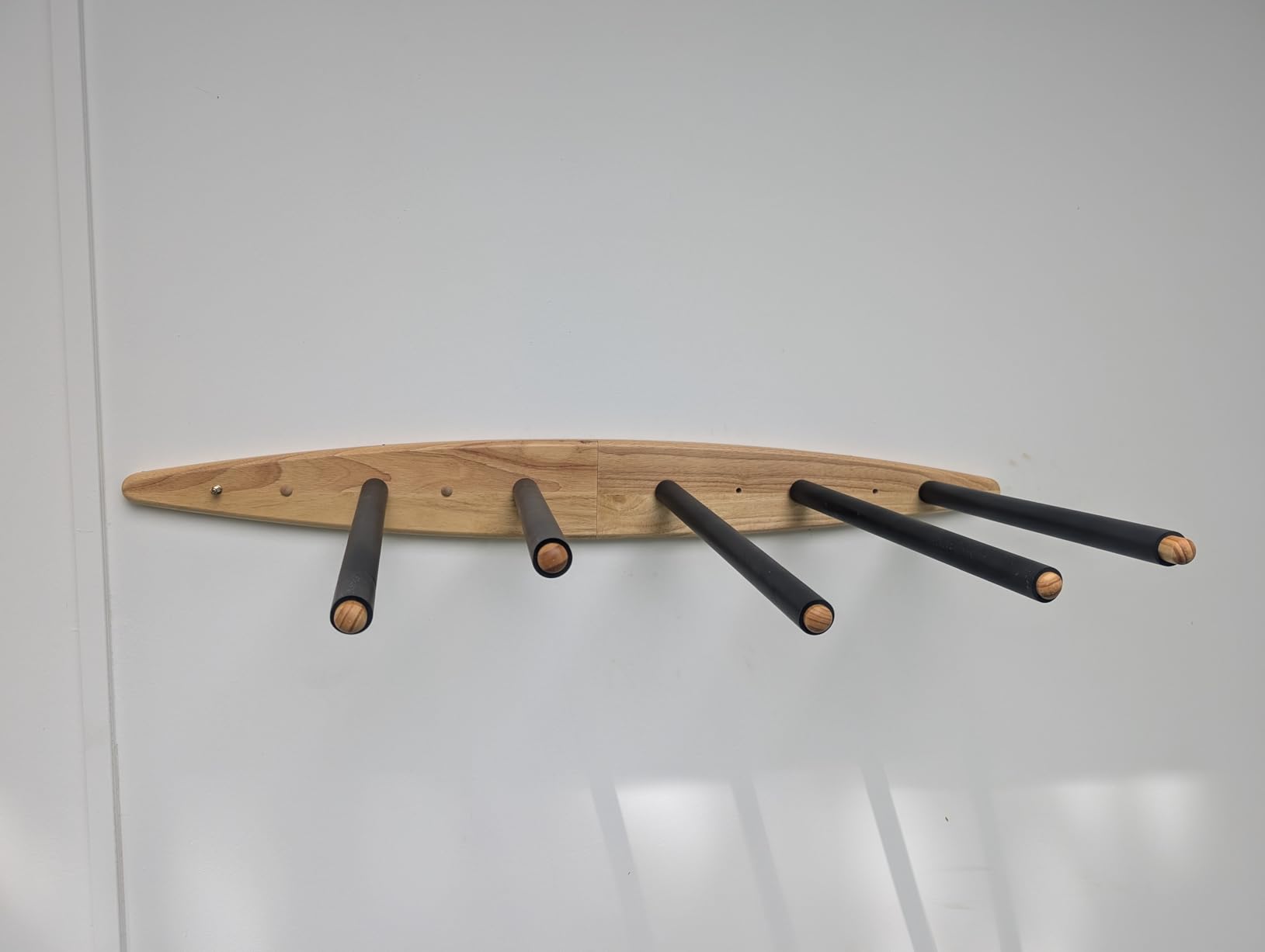 Vertical Surfboard Rack - Surf Racks for Wall (6 arms / 5-6 boards) | Includes Thick Rubber Mat to Protect your Boards, Sustainable Hardwood, Standing Surf Board Rack, Surfboard Storage Holder customer photo 1