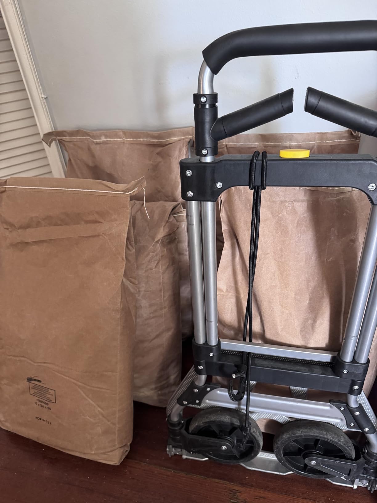 Teprovo Folding Hand Truck Dolly Cart, 340LB Capacity Portable Aluminum Dolly Cart with Telescoping Handle and 7 Inch Rubber Wheels for Moving, Shopping, Travel, Office Use customer photo 1