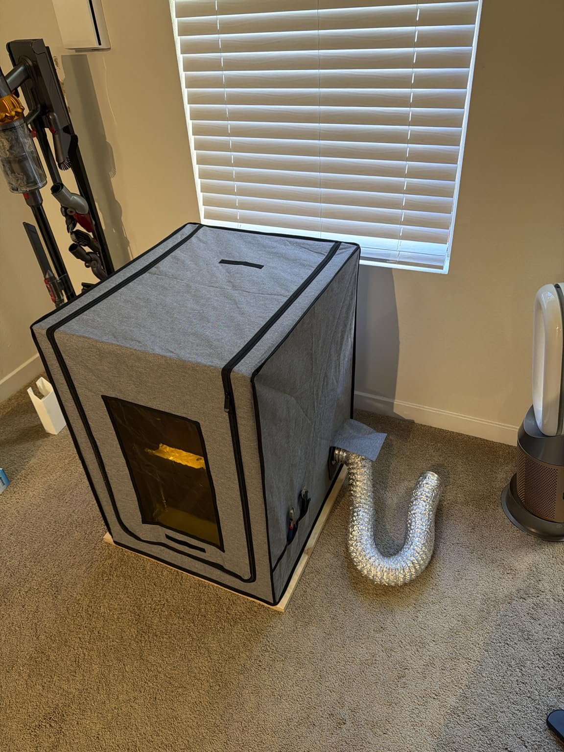 Multifunctional 3D Printer Enclosure Ventilation Eliminate Odors Tent Cover | Adjustable vent Compatible with Anycubic Photon Mono 4, Elegoo Saturn / Mars 3/4 & Creality Halot Series Resin 3D Printer customer photo 1