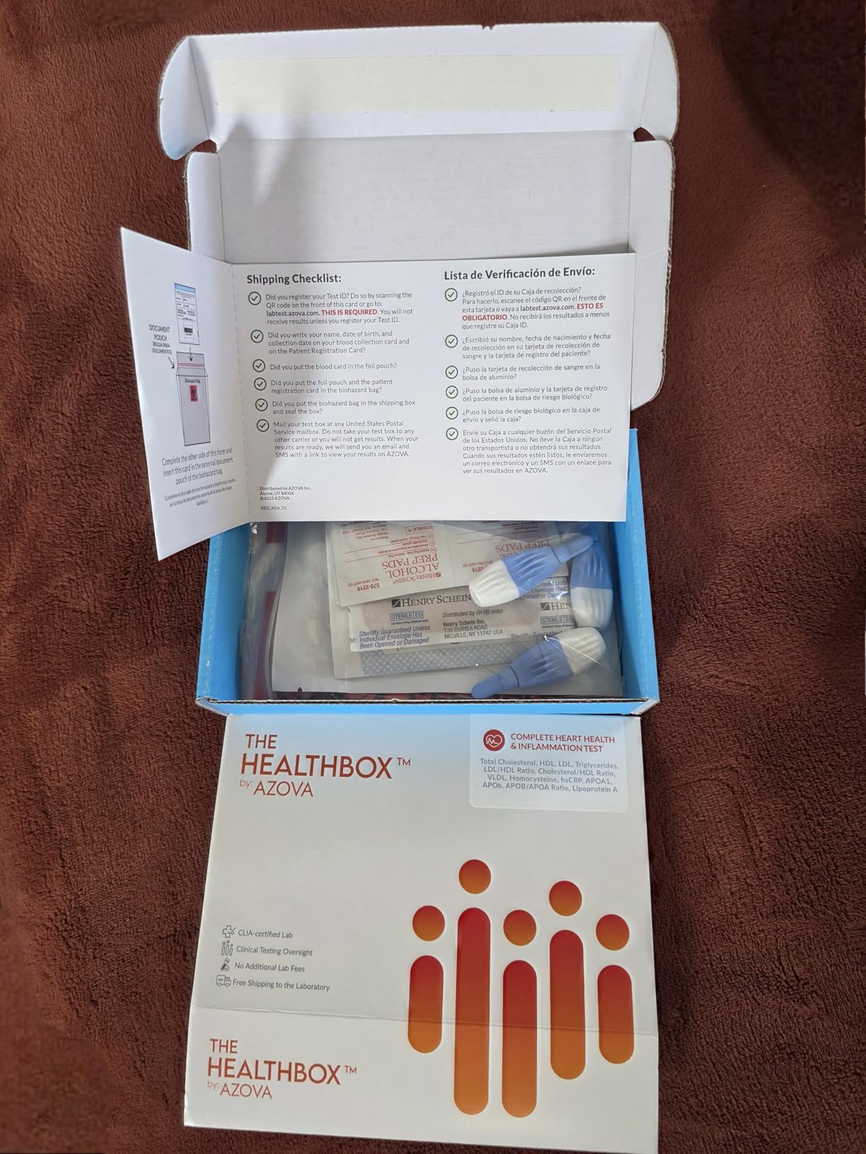 Complete Heart Health and Inflammation Test - at-Home Blood Collection Kit for Wellness Tracking - CLIA Certified Lab - Physician Reviewed Results - AZOVA customer photo 1