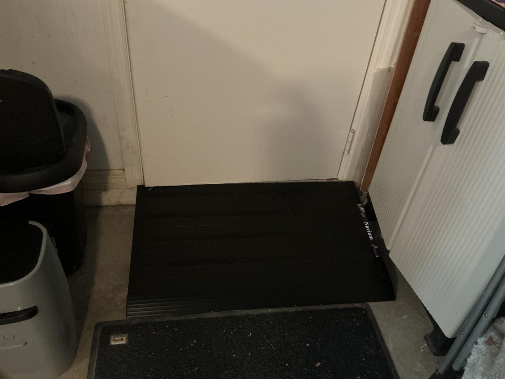 Adjustable Threshold Ramp for Doorways, 30 x 36 in, 2.6-7.3 in | Aluminum Frame, Swivel Feet, Heightening Screws, 1100 lb Capacity, Non-Slip Surface, for Wheelchairs, Scooters, and Carts customer photo 1