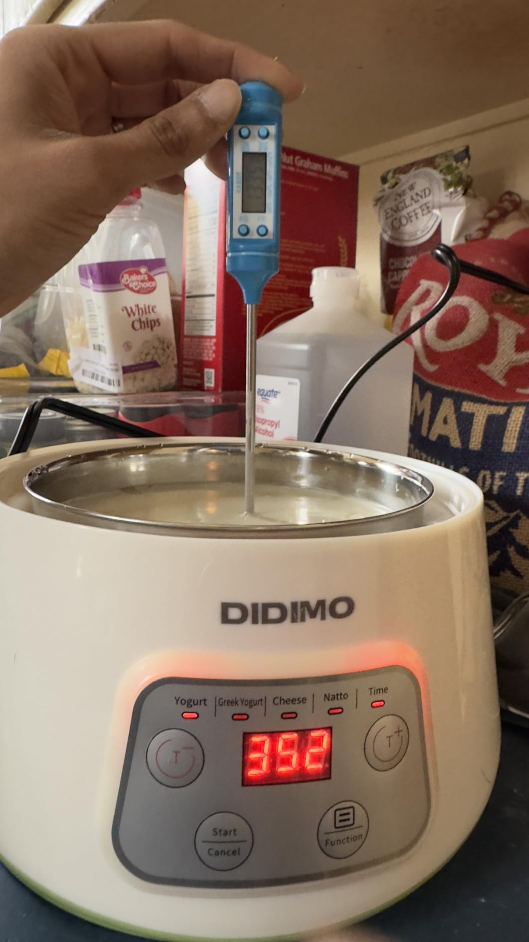 Yogurt Maker, Greek Yogurt Maker with Timer Control and Strainer, Yogurt Maker Machine with Stainless Steel Liner, Electric Portable Yogurt Maker for Yogurt, Greek Yogurt, Cheese, Natto (White) customer photo 2