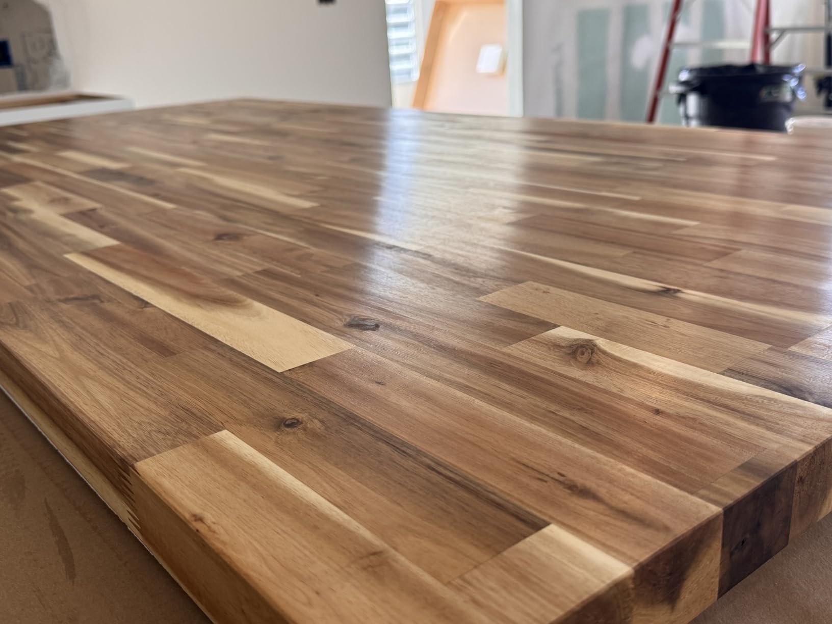 Howizz Acacia Butcher Block Countertop 72 x 36 x 1.5 Inches, Unfinished Solid Wood Table Top for DIY Desk Top, Workbench Top, Kitchen Countertop customer photo 2